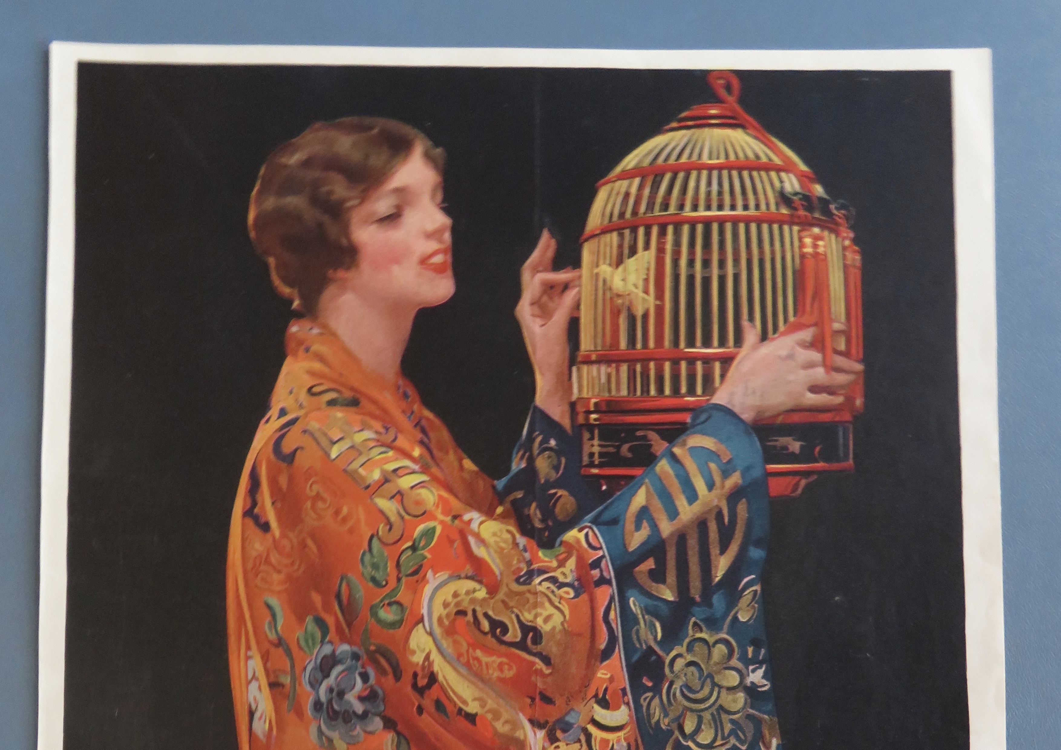 1920's Listerine with Woman Closing Her Bird's Cage