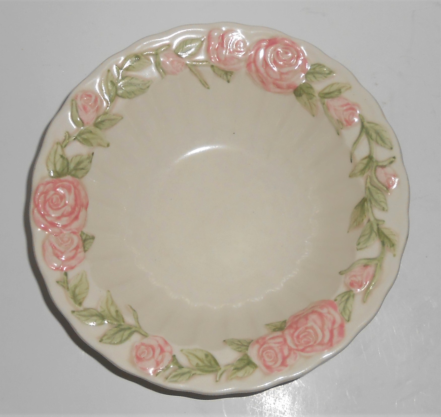 Metlox Pottery Vernon Ware Rose Cereal Bowl