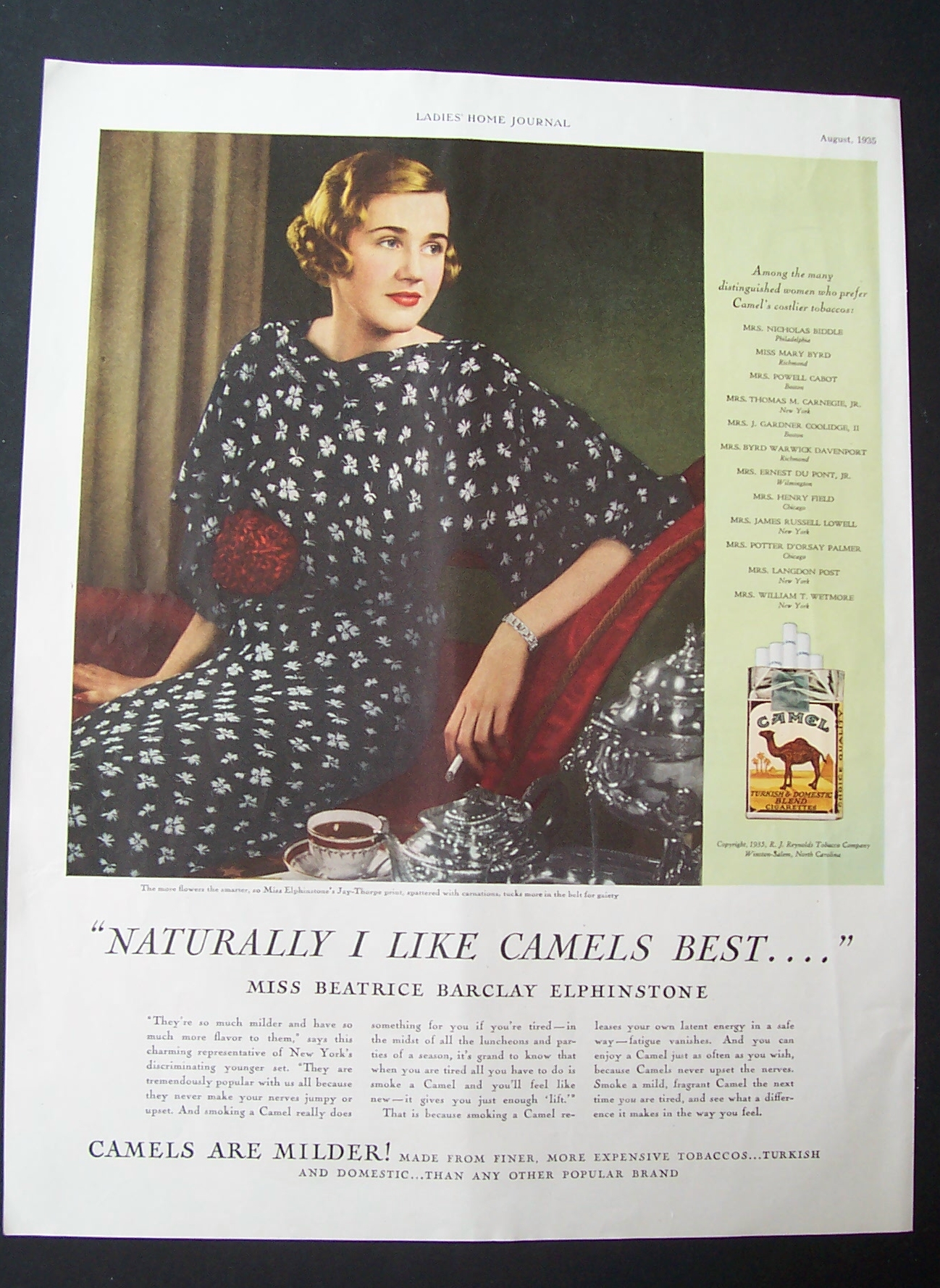 1935  Camel  Cigarettes
