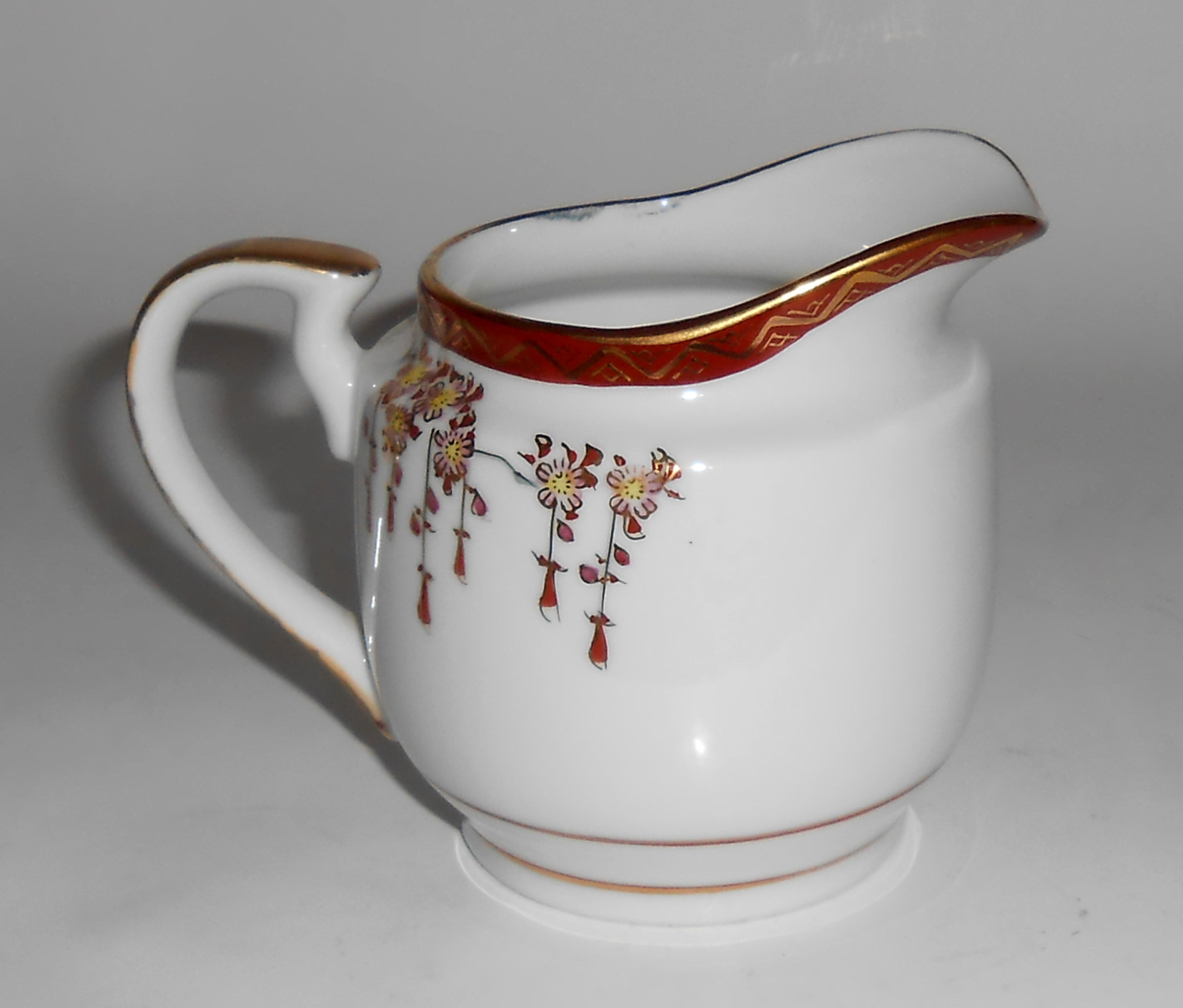 CPO Porcelain China Hand Decorated Floral & Gold W/Bird