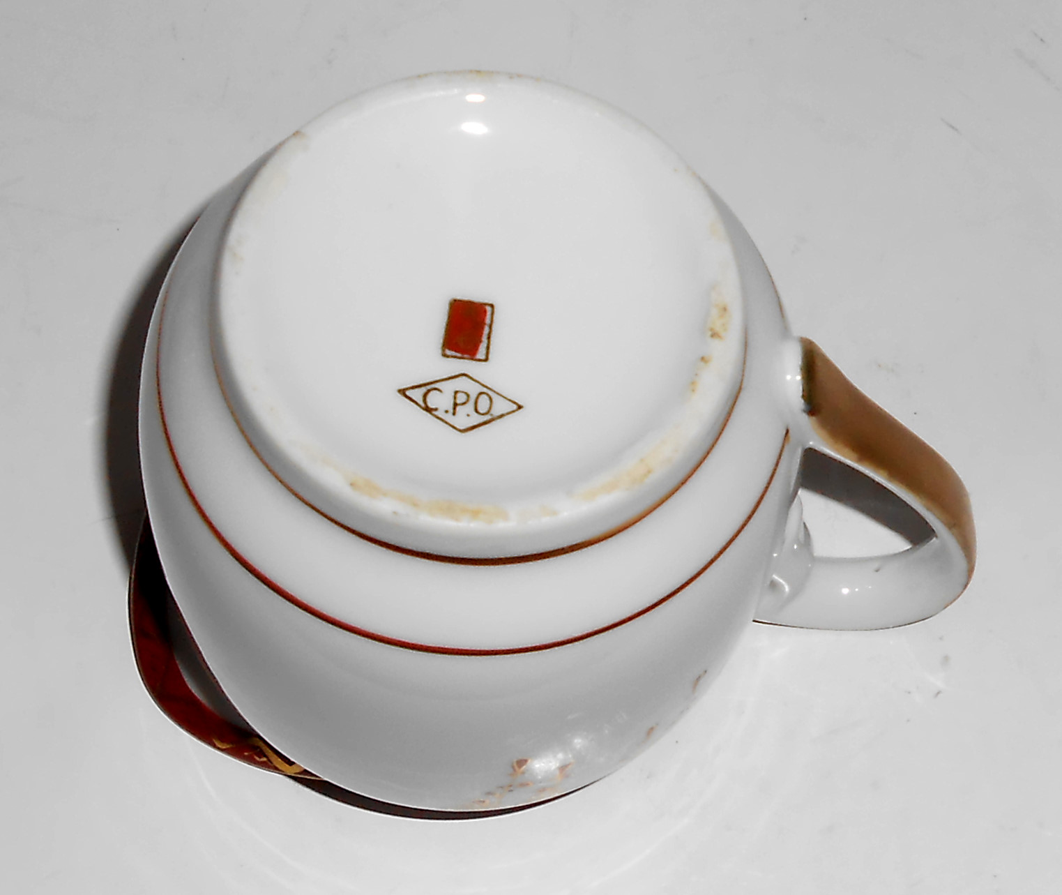 CPO Porcelain China Hand Decorated Floral & Gold W/Bird