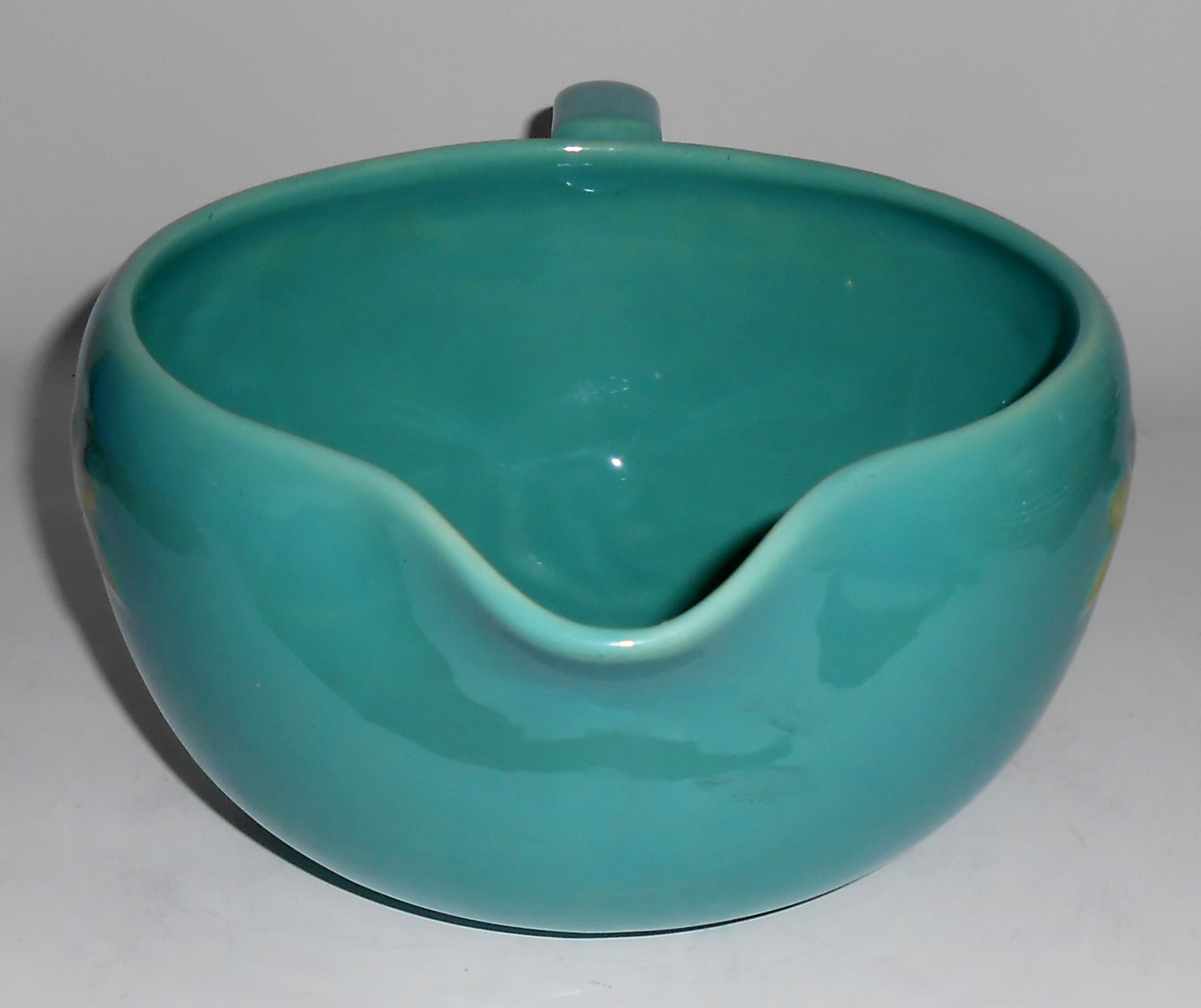 Coors Pottery Rosebud Green Medium Handled Batter Bowl