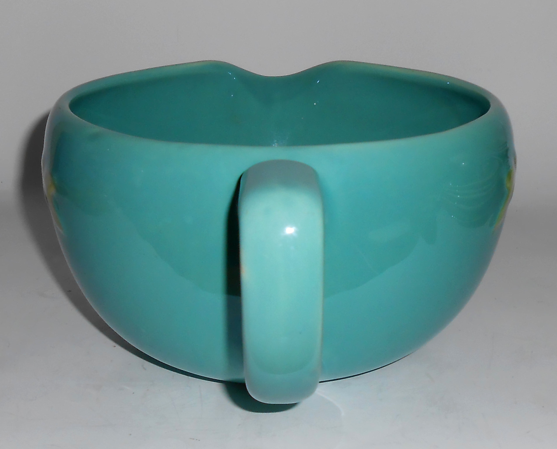 Coors Pottery Rosebud Green Medium Handled Batter Bowl