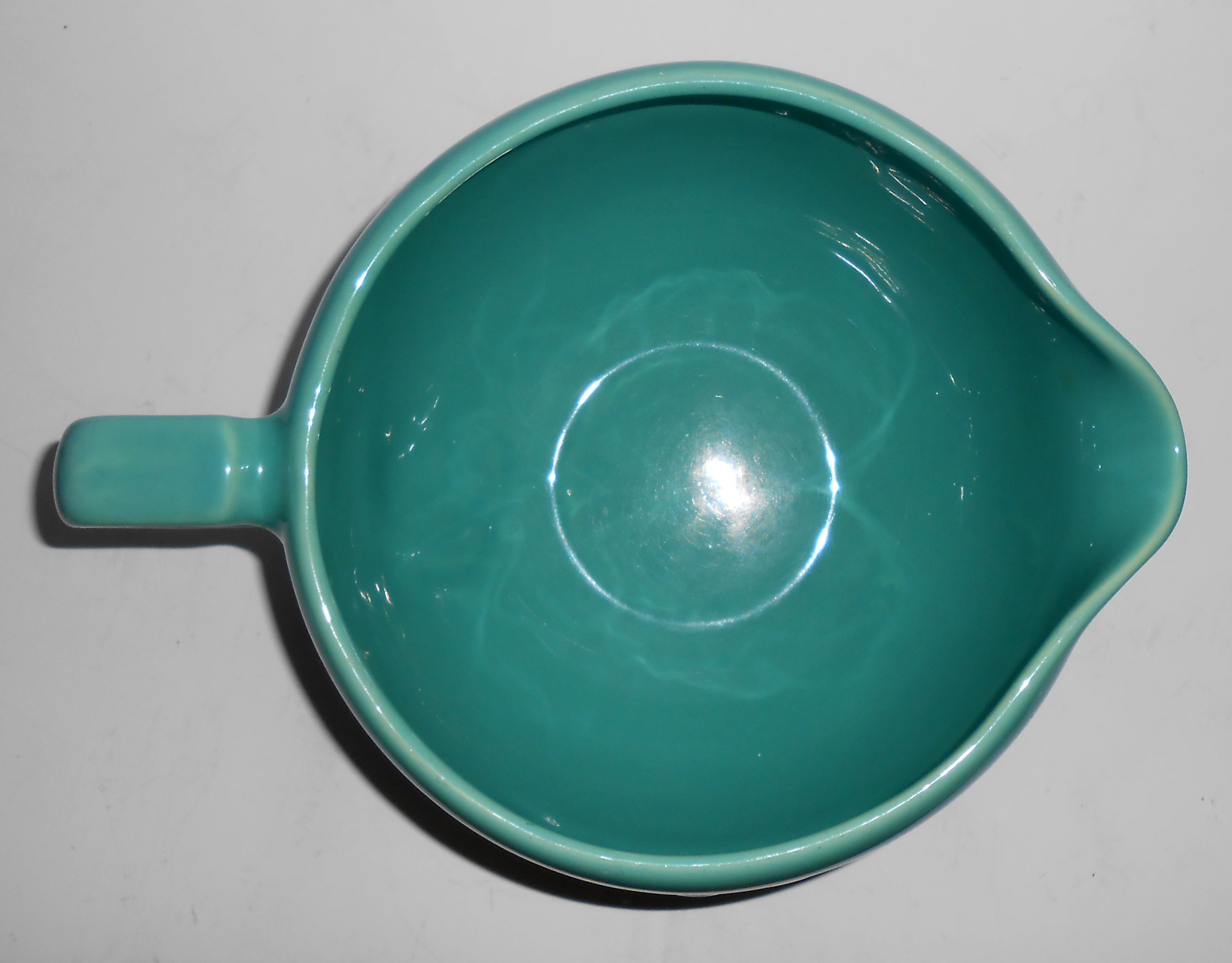 Coors Pottery Rosebud Green Medium Handled Batter Bowl