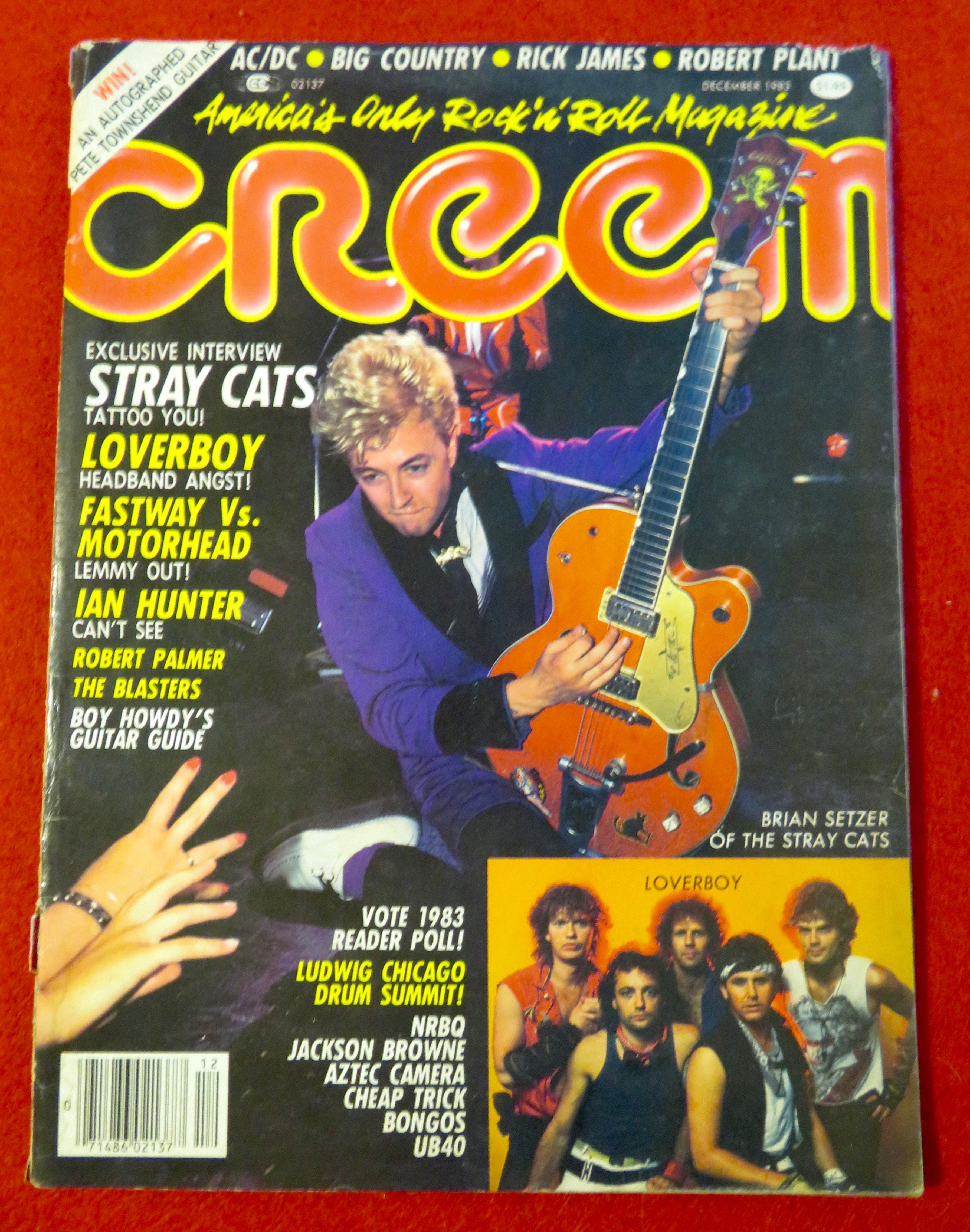 Creem Magazine December 1983 Stray Cats/Loverboy