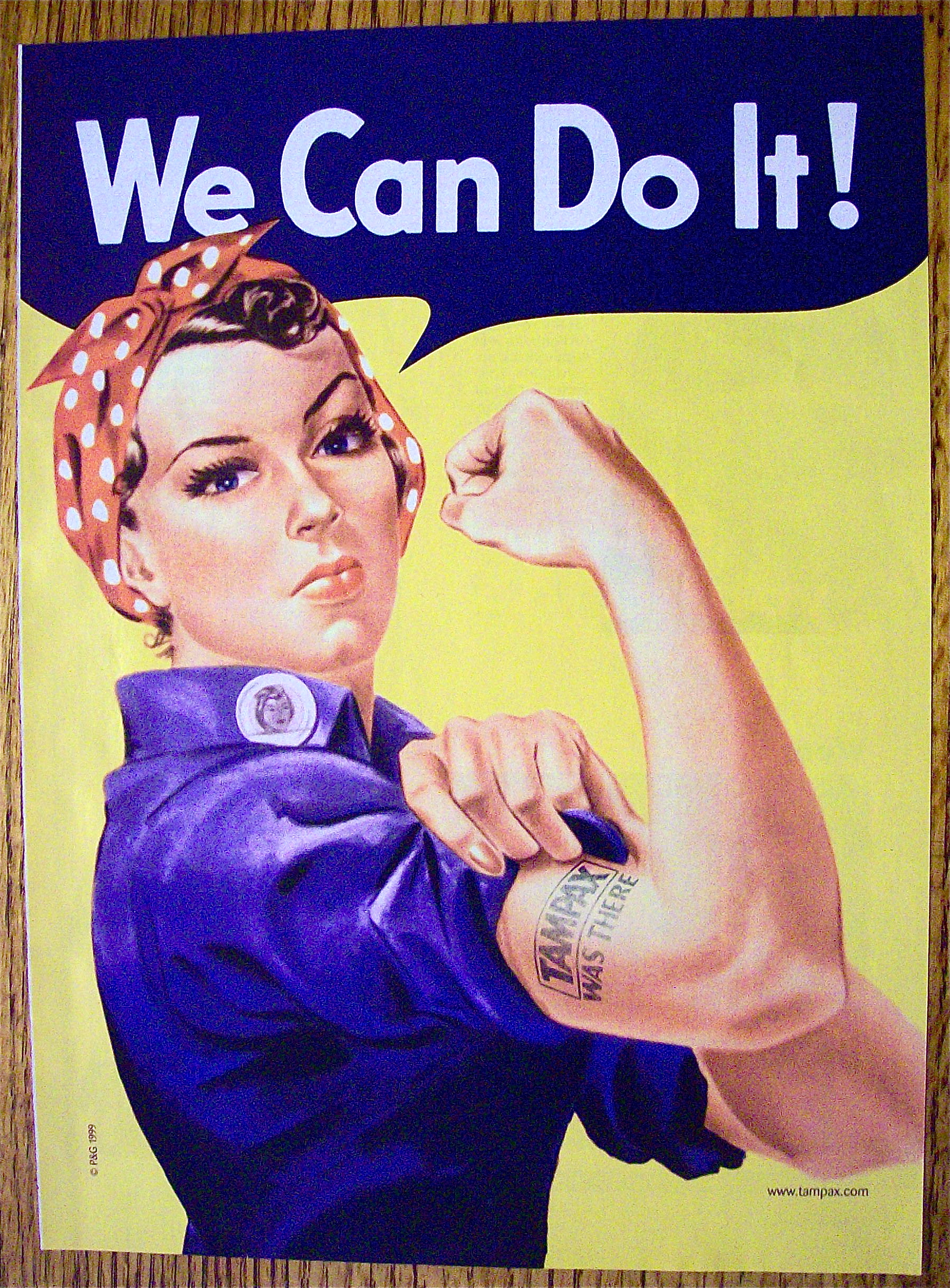 1999 Tampax with Rosie The Riveter