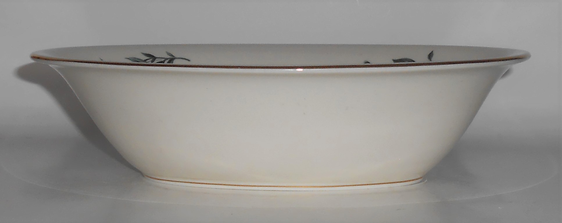 Pickard Porcelain China Gold Band Green Diana Oval Vege