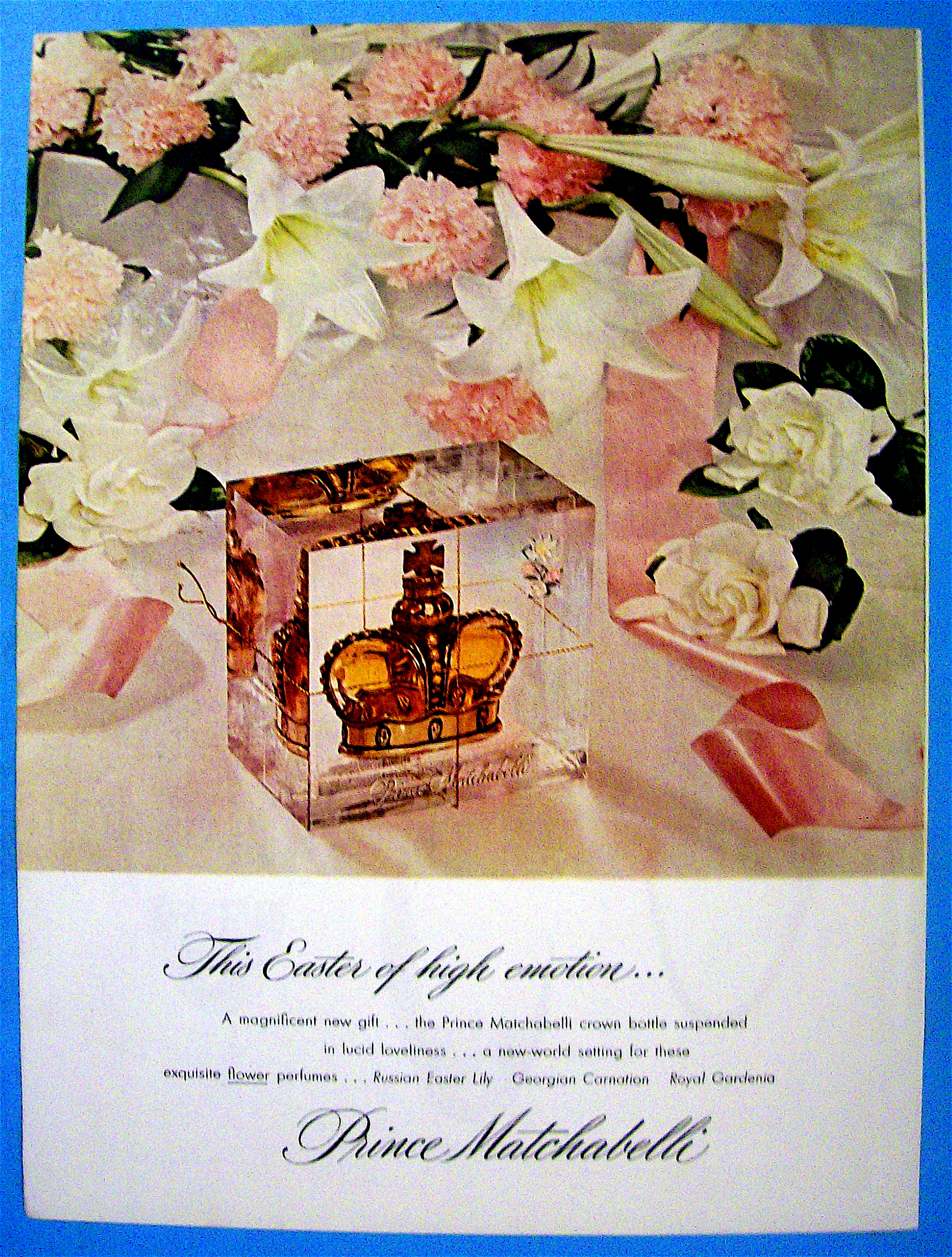 1946 Prince Matchabelli w/Crown Bottle & Lillies