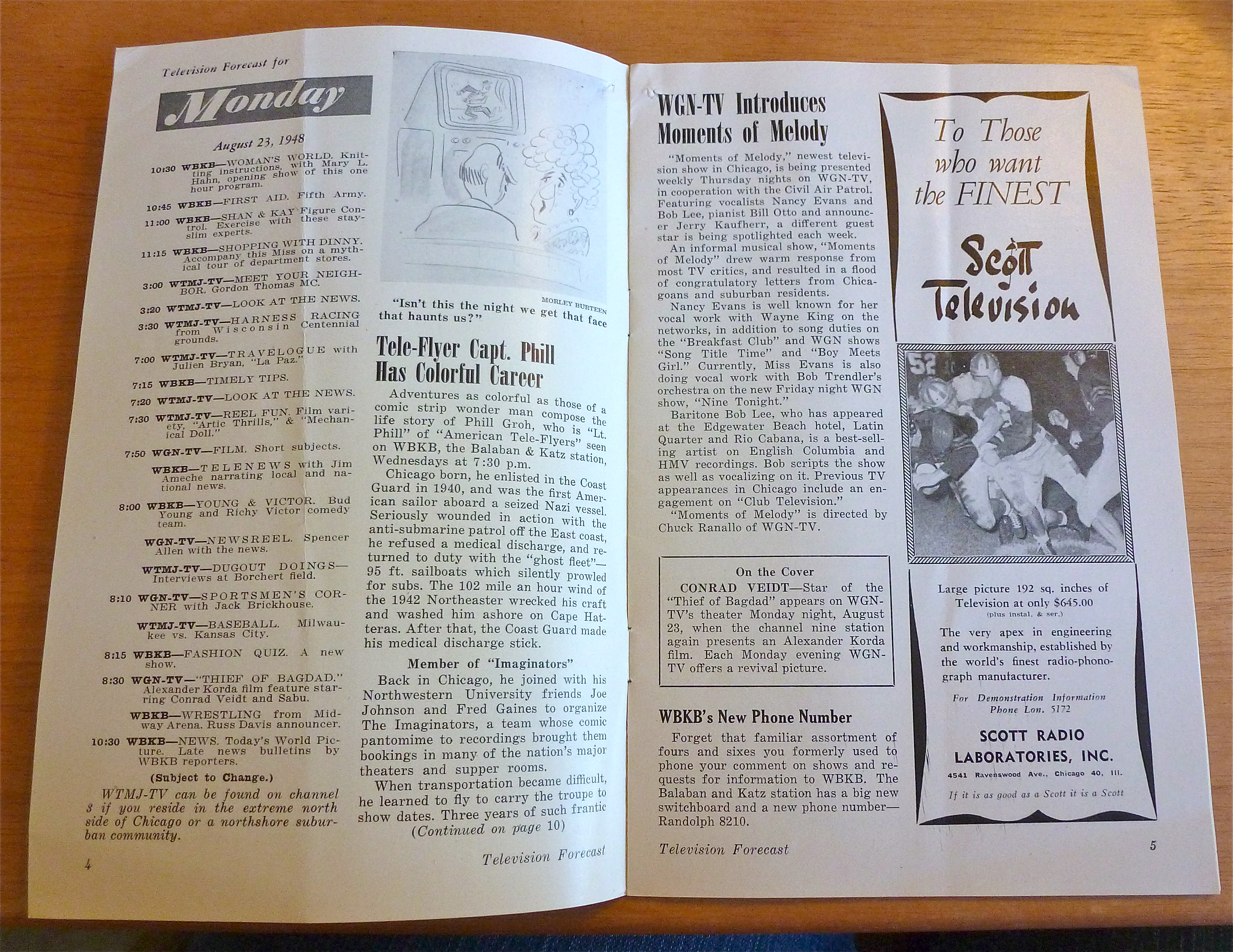 1948 Chicago Television Forecast Vol.1-#16 Conrad Veidt