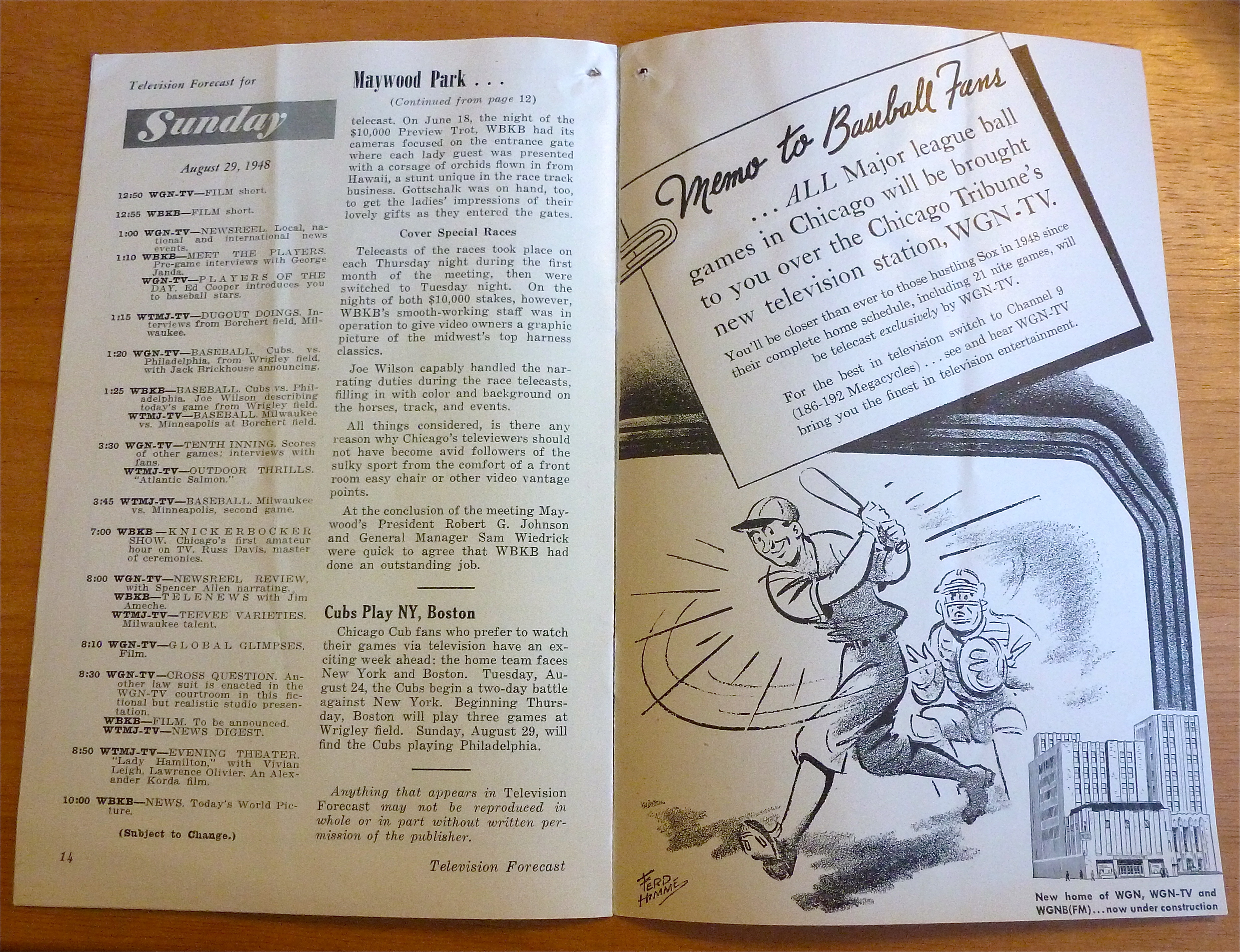 1948 Chicago Television Forecast Vol.1-#16 Conrad Veidt