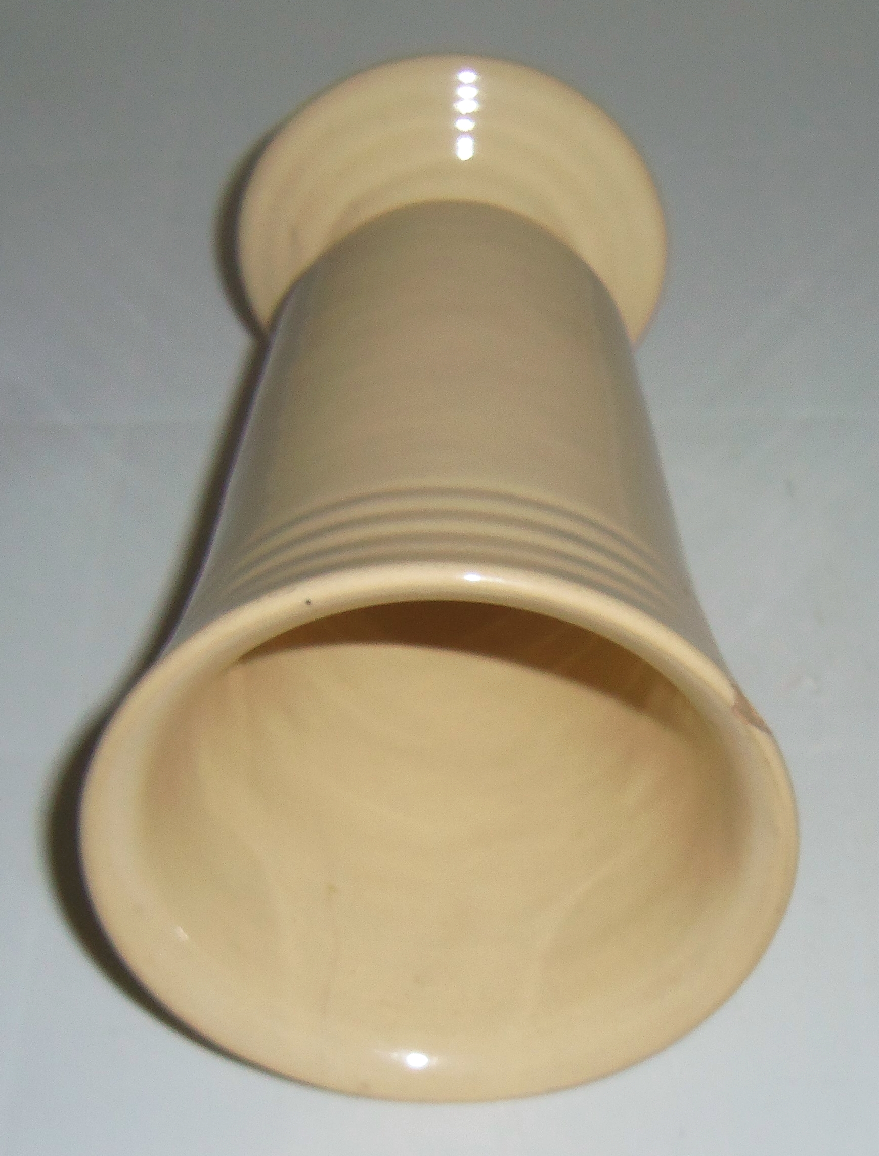 Bauer Pottery 6" Ivory Footed Vase!  VERY RARE!
