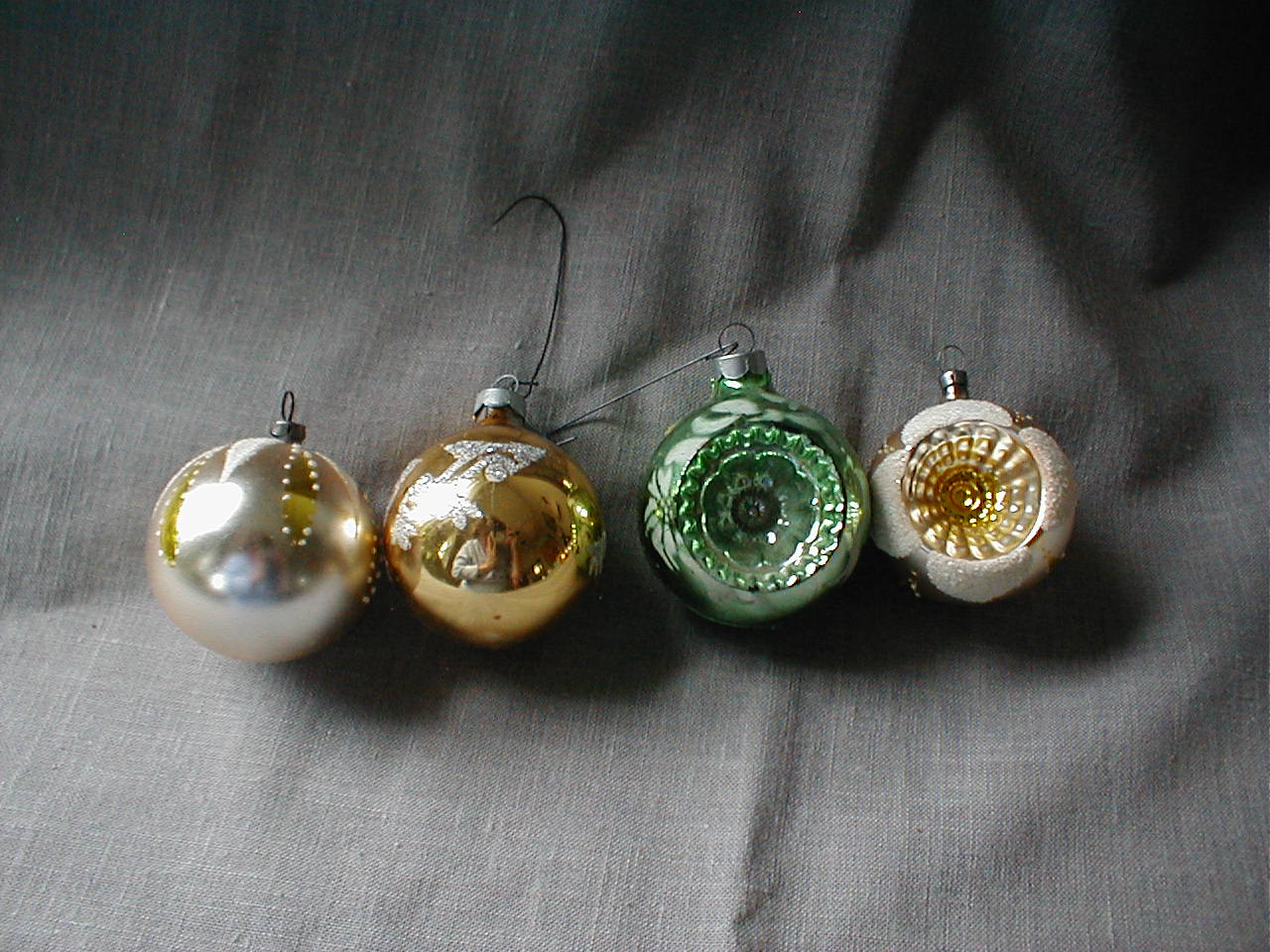 Four Glass Ball Ornaments