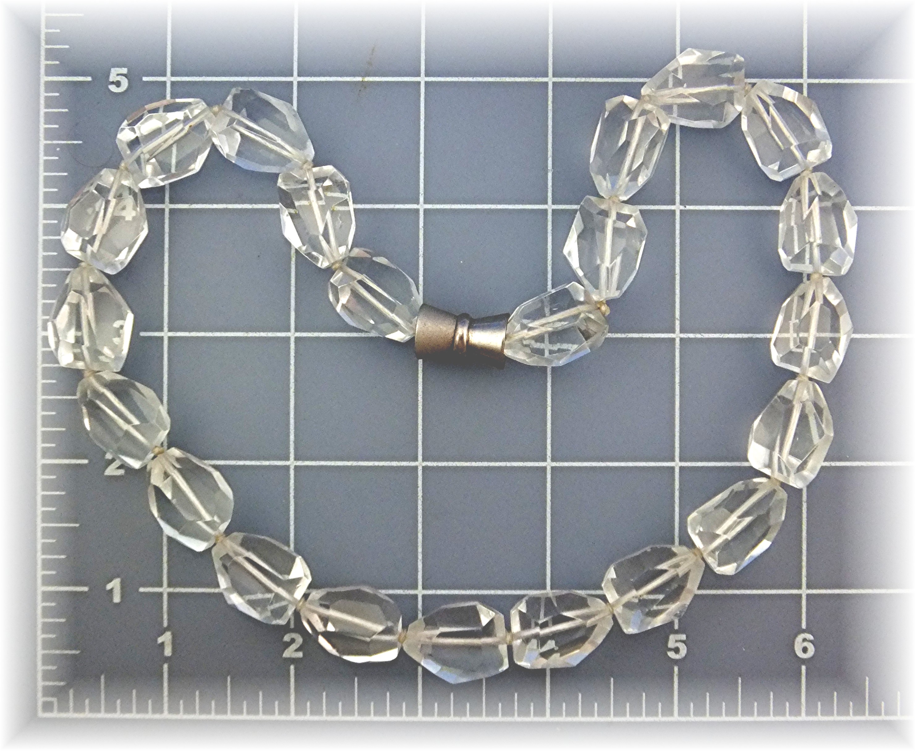 Necklace Rock Crystal Beads Magnetic Clasp