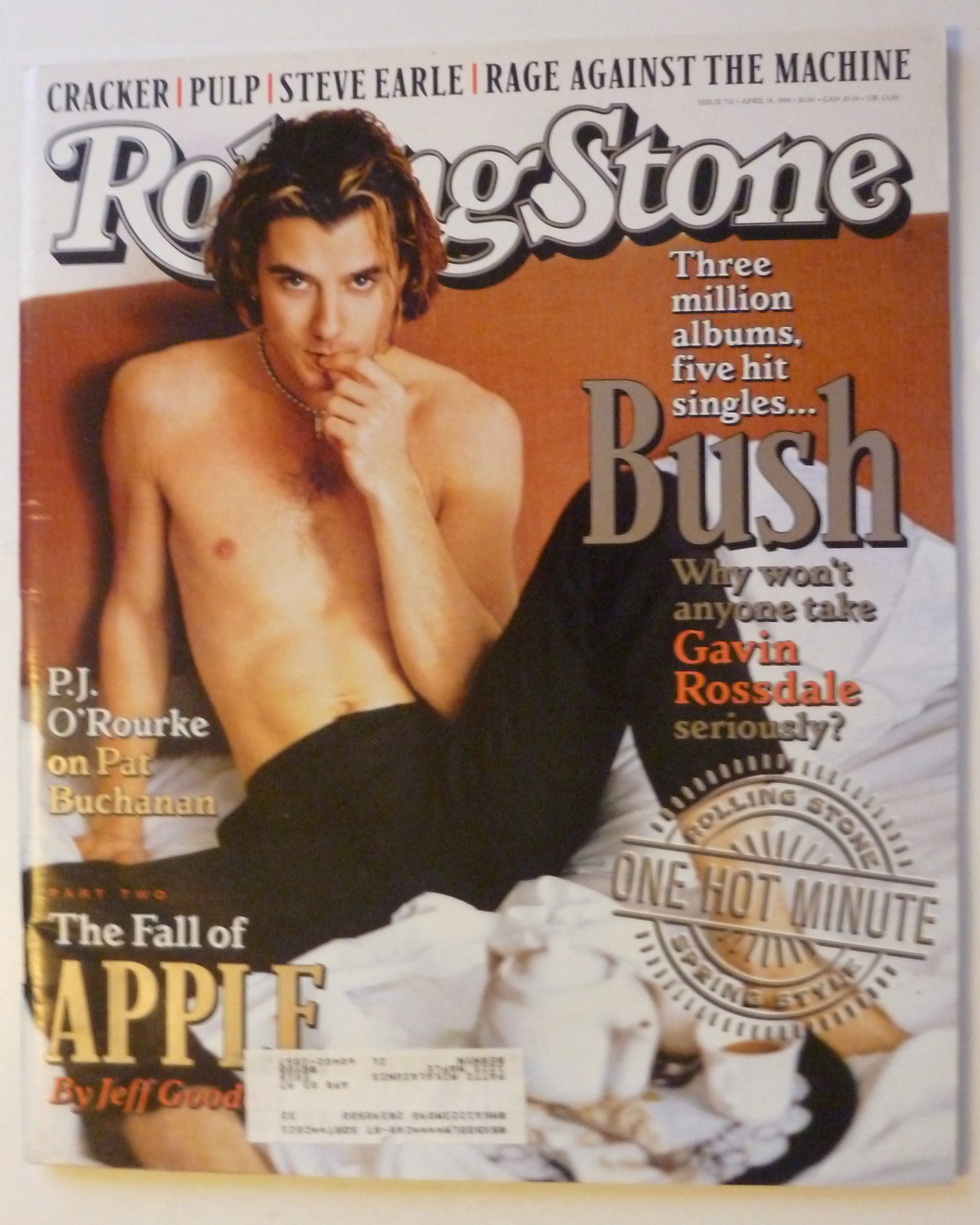 Rolling Stone Magazine April 18, 1996 Gavin Rossdale