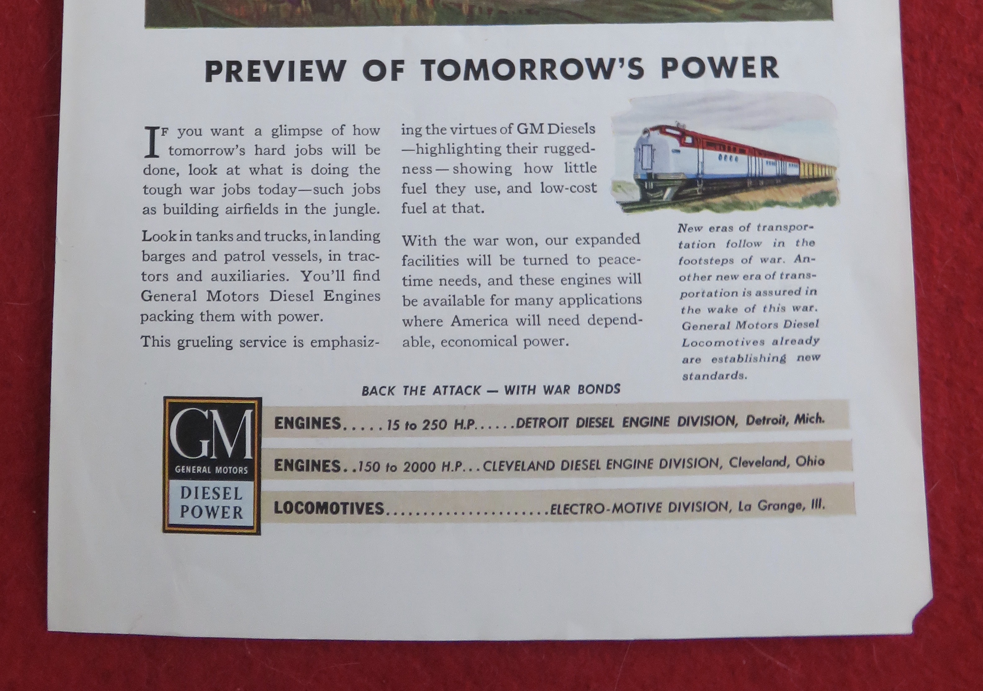 1943 General Motors Diesel Power w/ Soldiers & Trucks