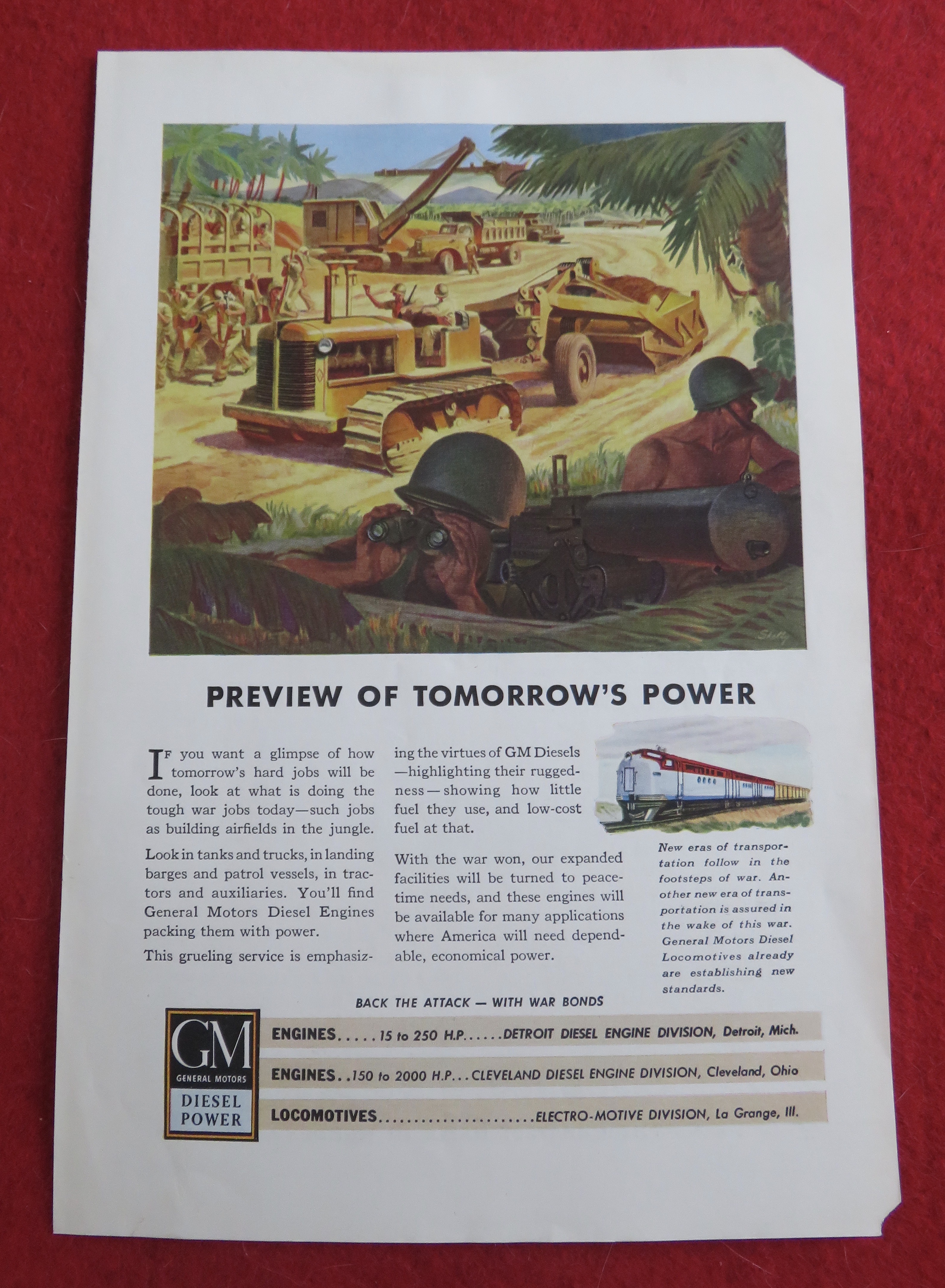 1943 General Motors Diesel Power w/ Soldiers & Trucks