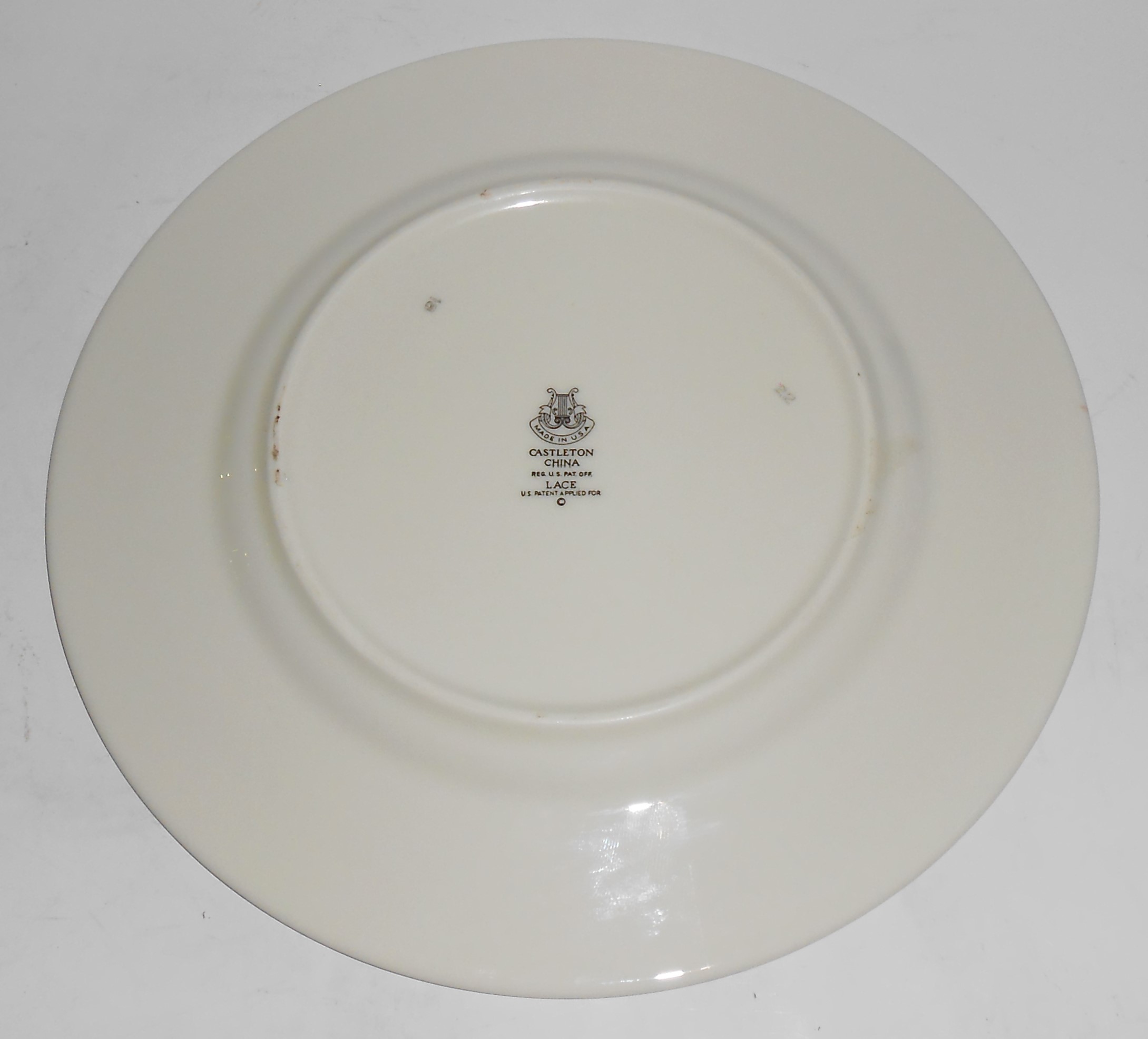 Castleton Fine China Lace Floral Platinum Salad Plate