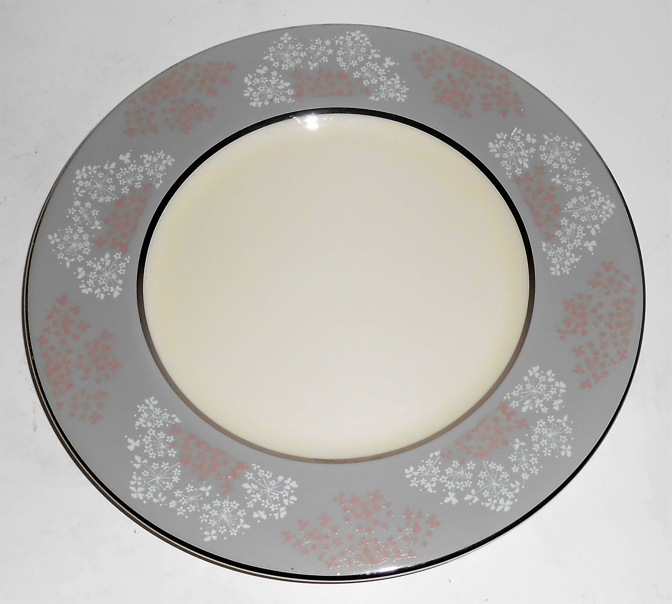 Castleton Fine China Lace Floral Platinum Salad Plate