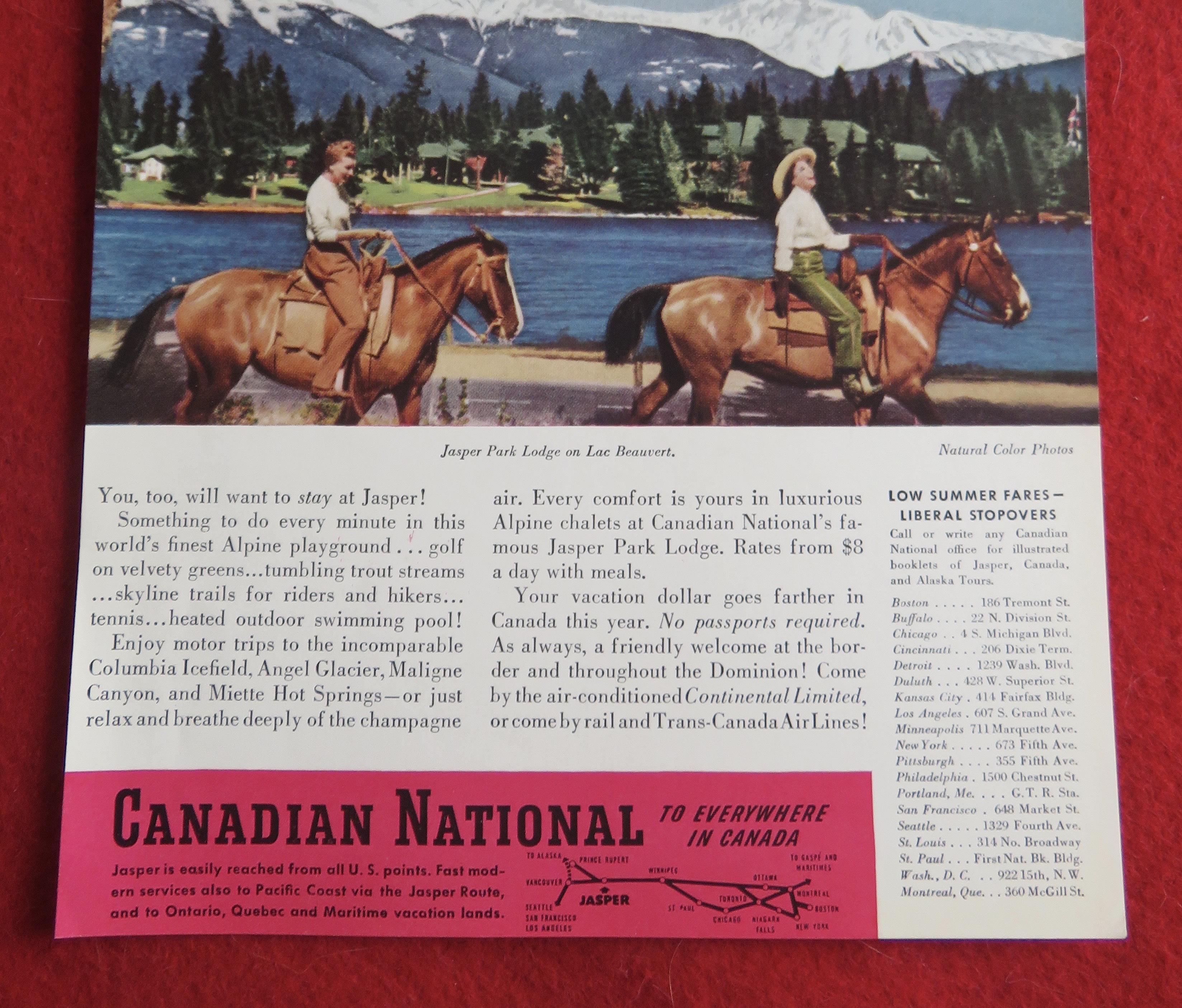 1940 Canadian National with Jasper Park Lodge