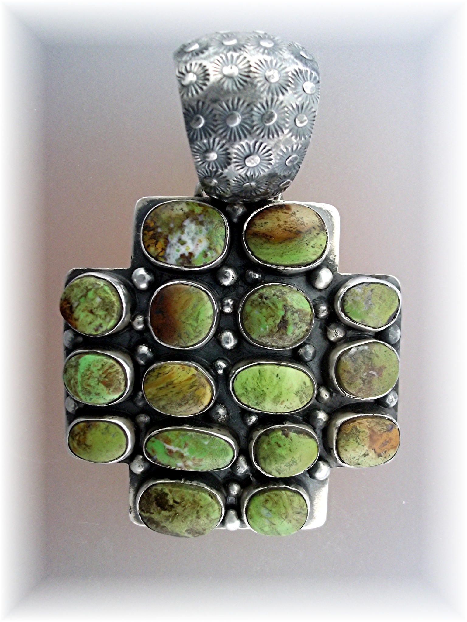 Dan Dodson Gaspeite Sterling Silver Pendant