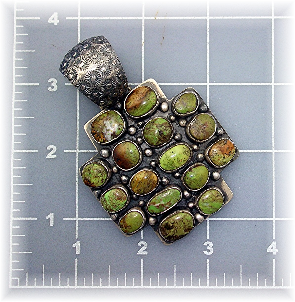 Dan Dodson Gaspeite Sterling Silver Pendant