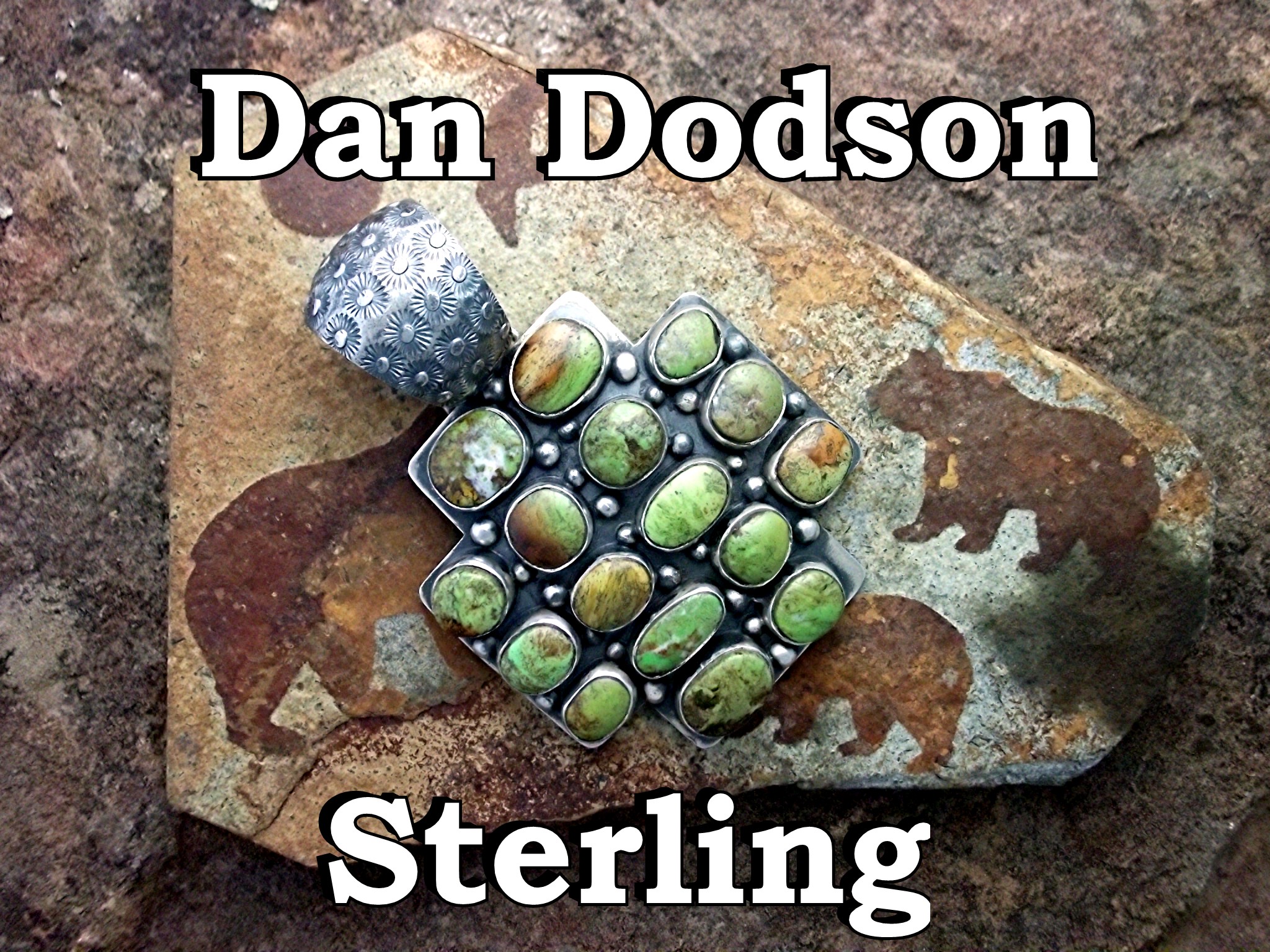 Dan Dodson Gaspeite Sterling Silver Pendant
