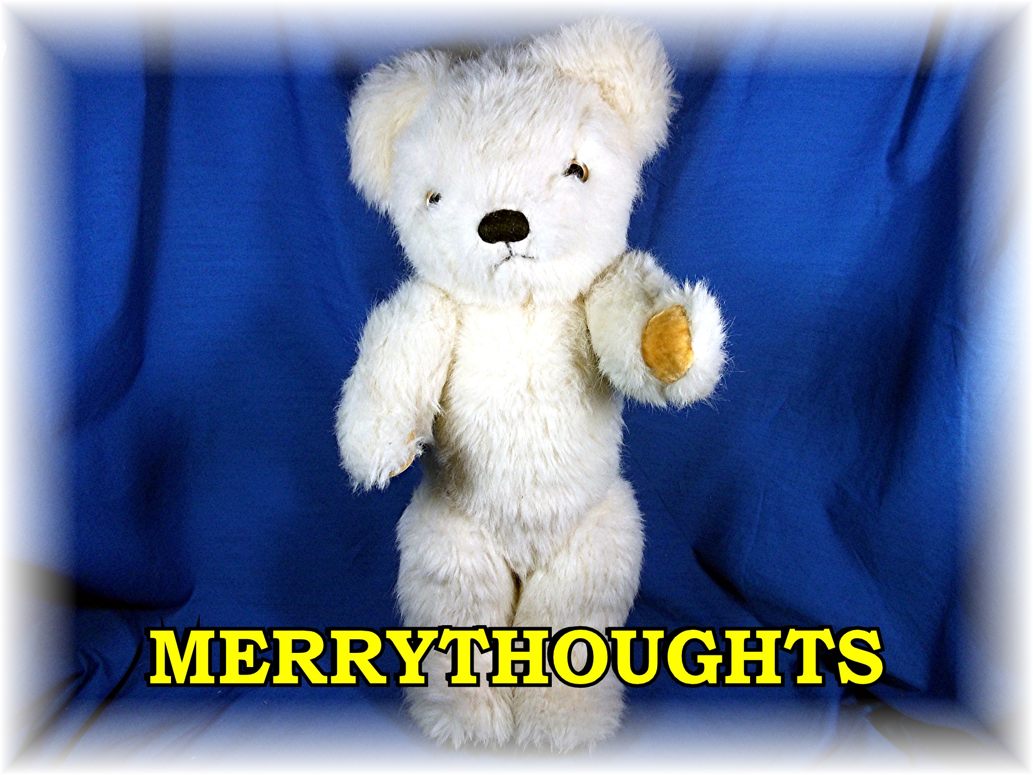Cream colored Merrythoughts Teddy Bear 16 inches tall