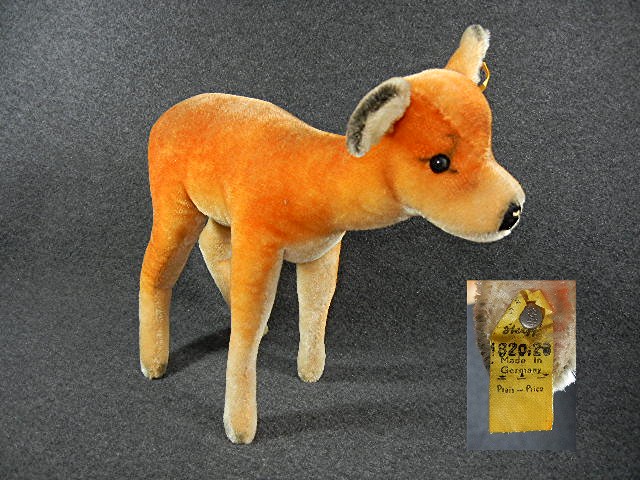 Steiff Doe Mohair Deer Germany 50s 60s