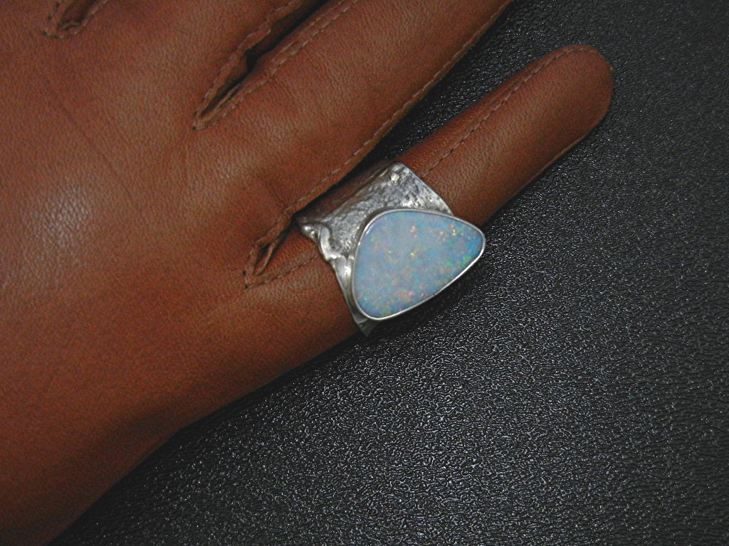 Ring Australian Opal Sterling Silver RICHARD LYNDSAY