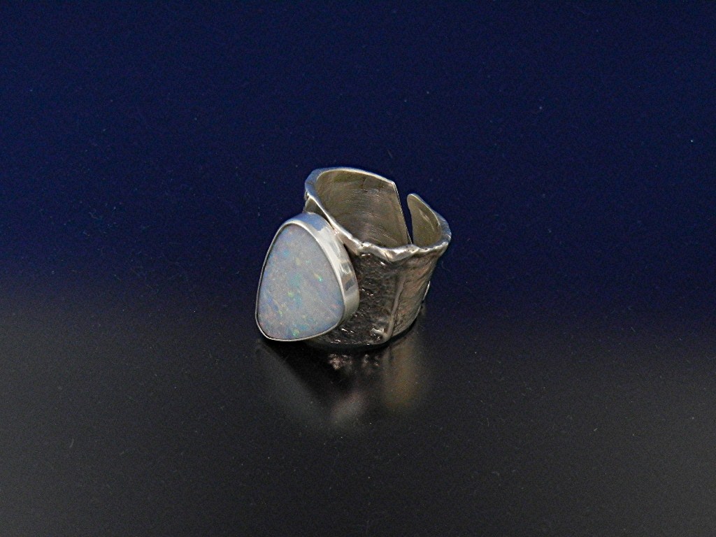 Ring Australian Opal Sterling Silver RICHARD LYNDSAY