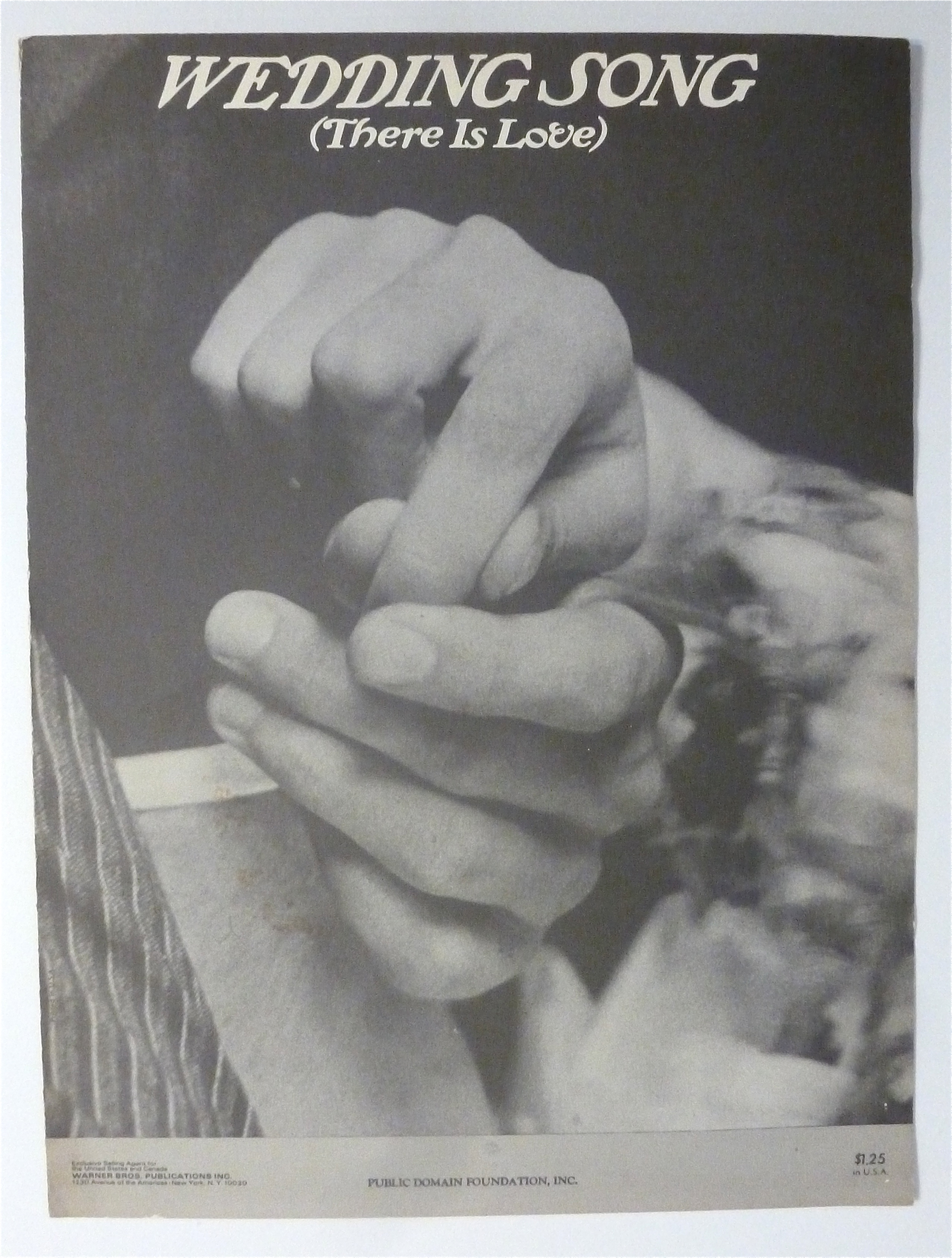 Sheet Music For 1971 Wedding Song (There Is Love)