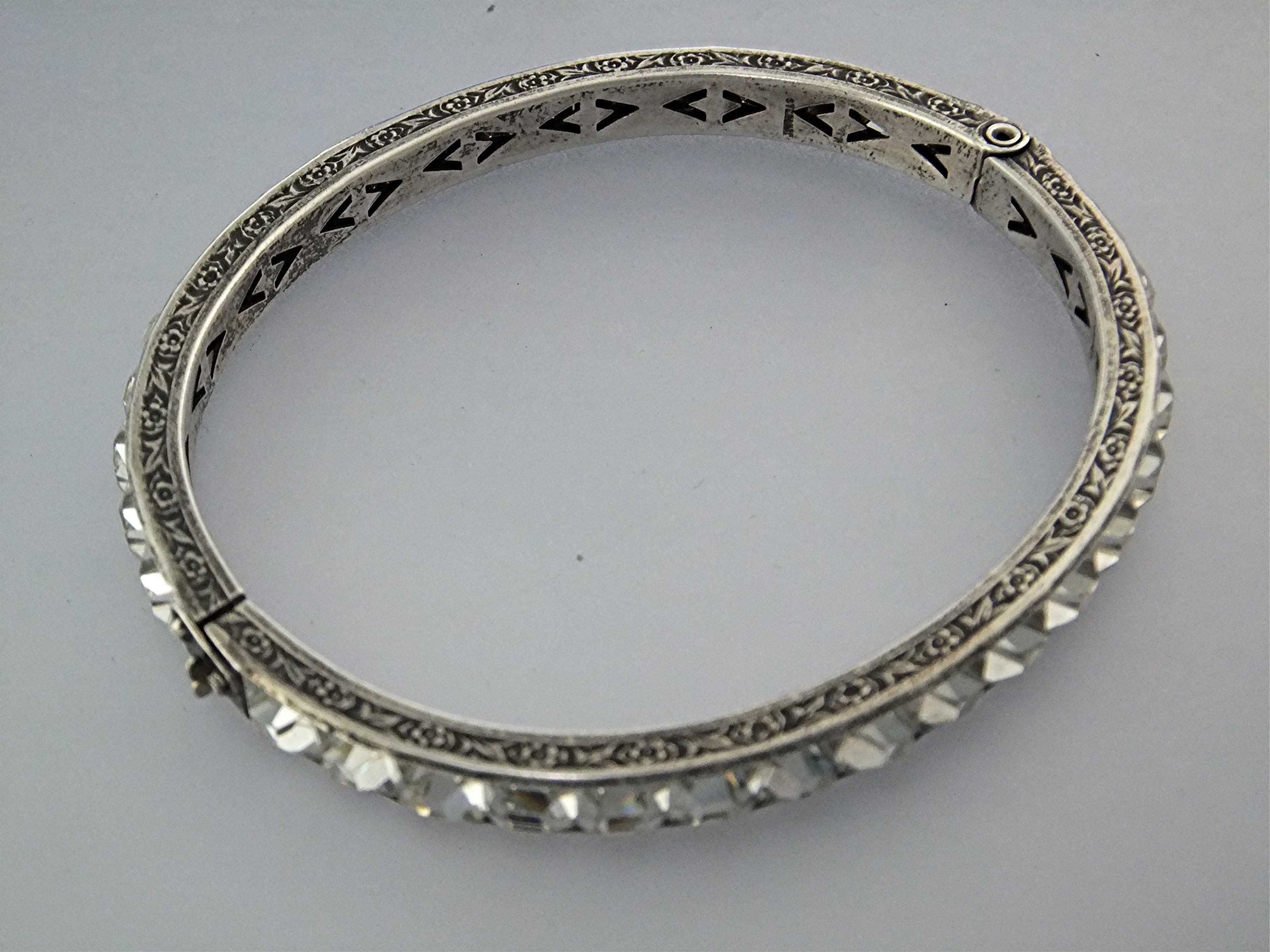 Bracelet Sterling Silver Crystal Bracelet 40s