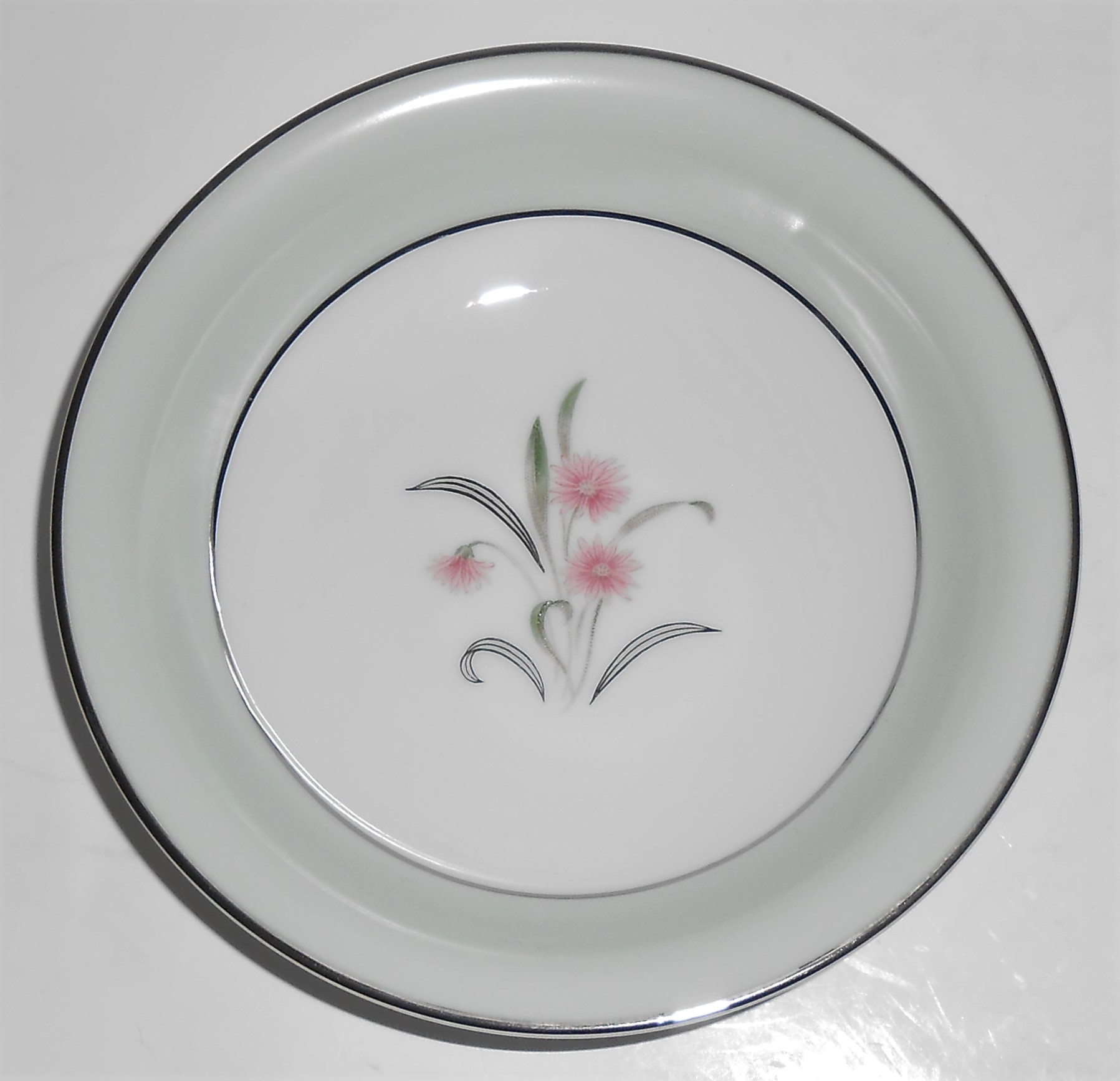 Noritake Porcelain China 5442 Regina w/Platinum Fruit