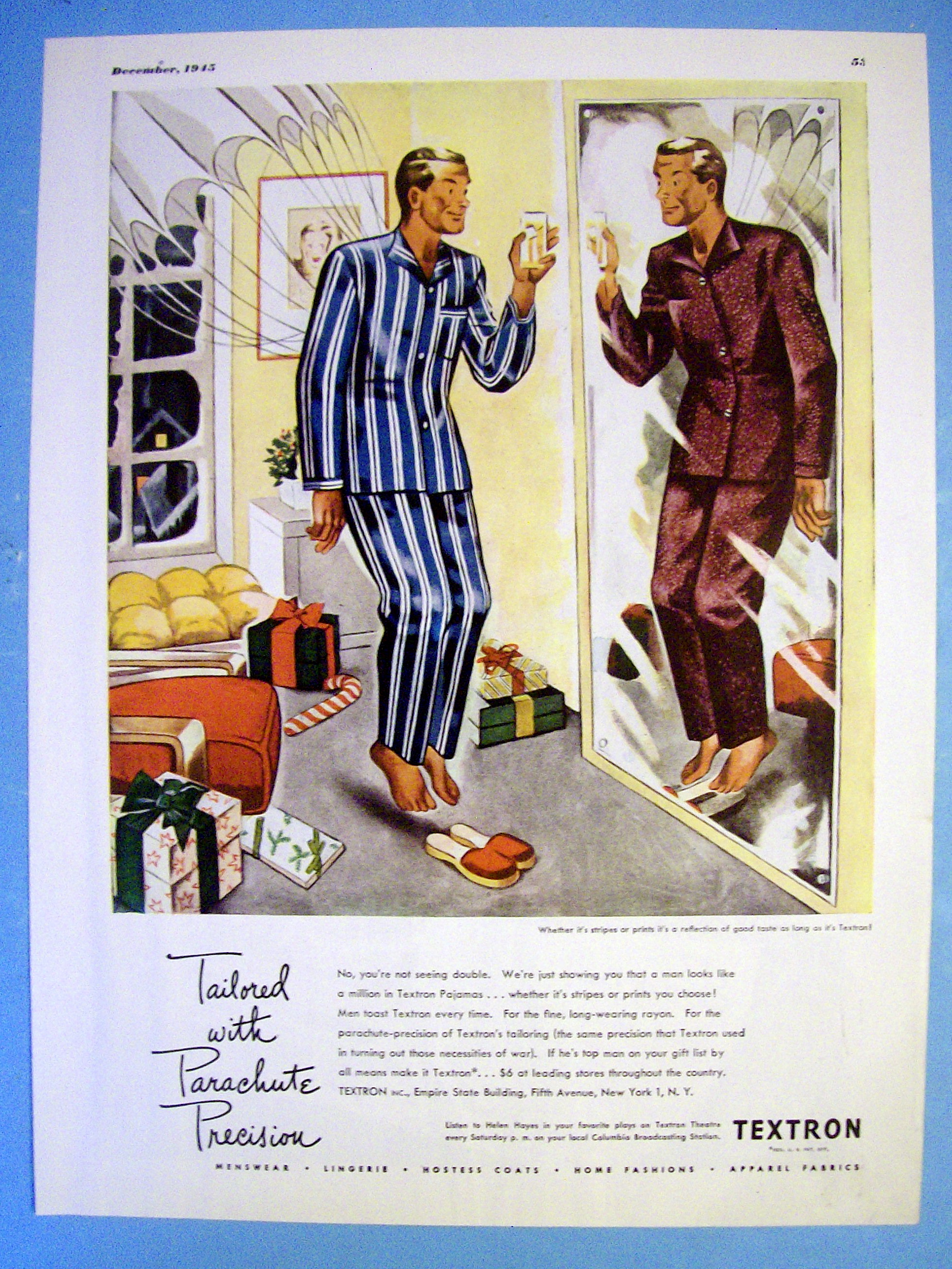 1945 Textron with Man Looking In Mirror