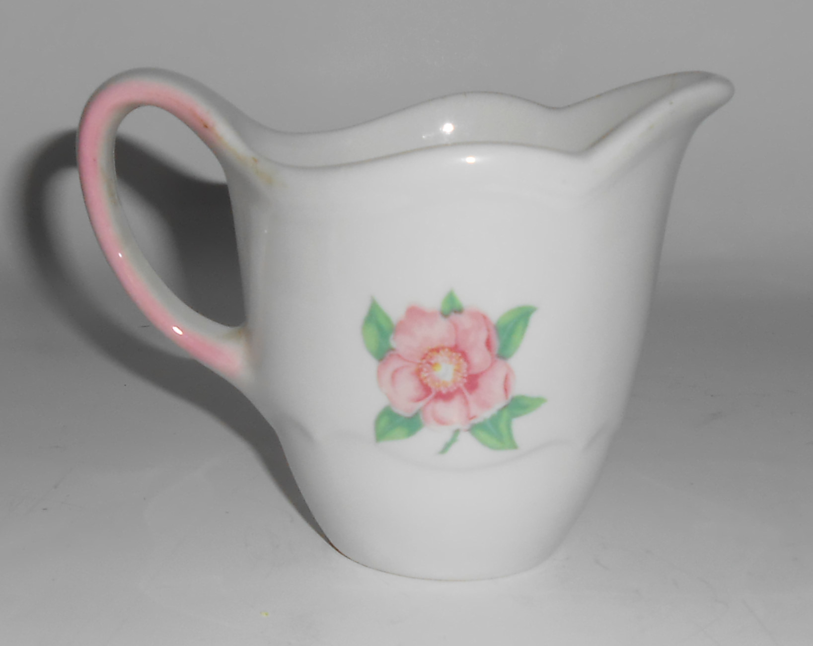 Shenango China Restaurant Pink Floral Creamer Mint
