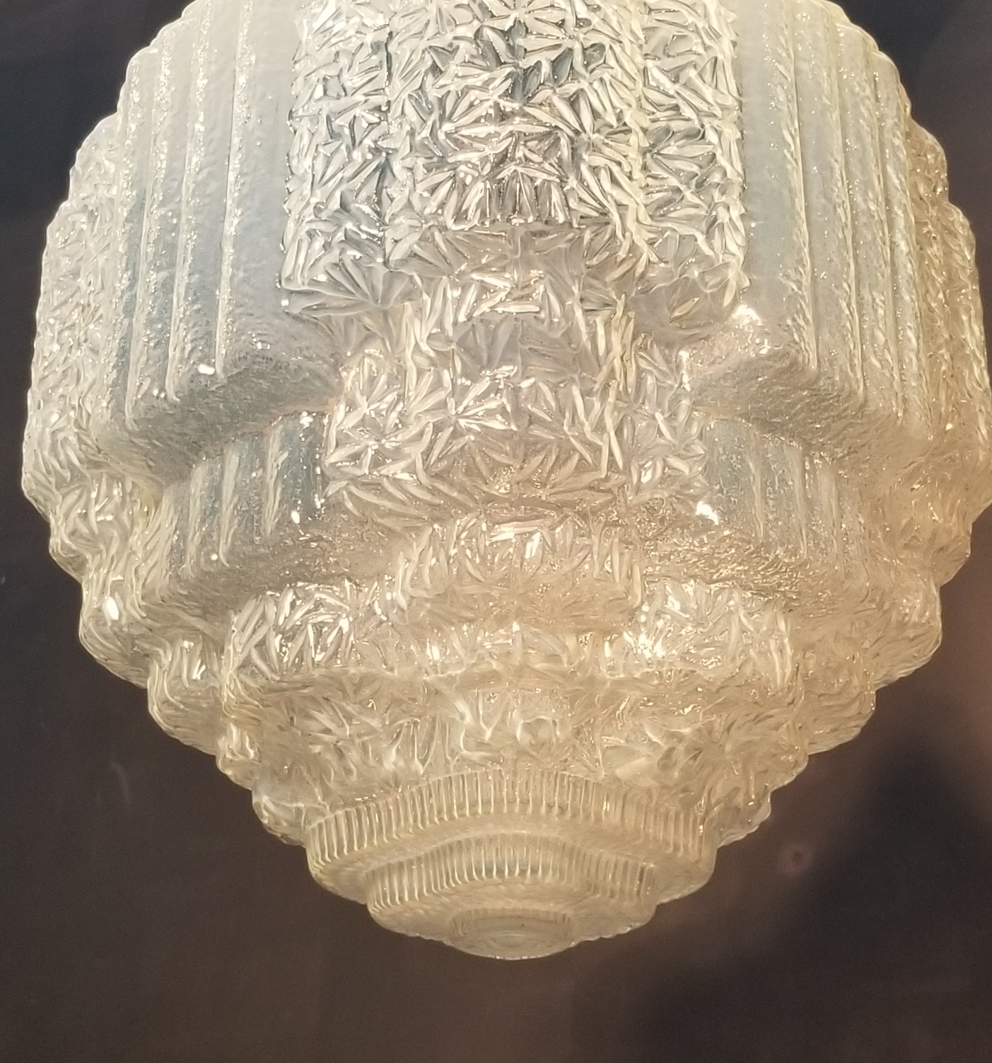 Art glass pendant light