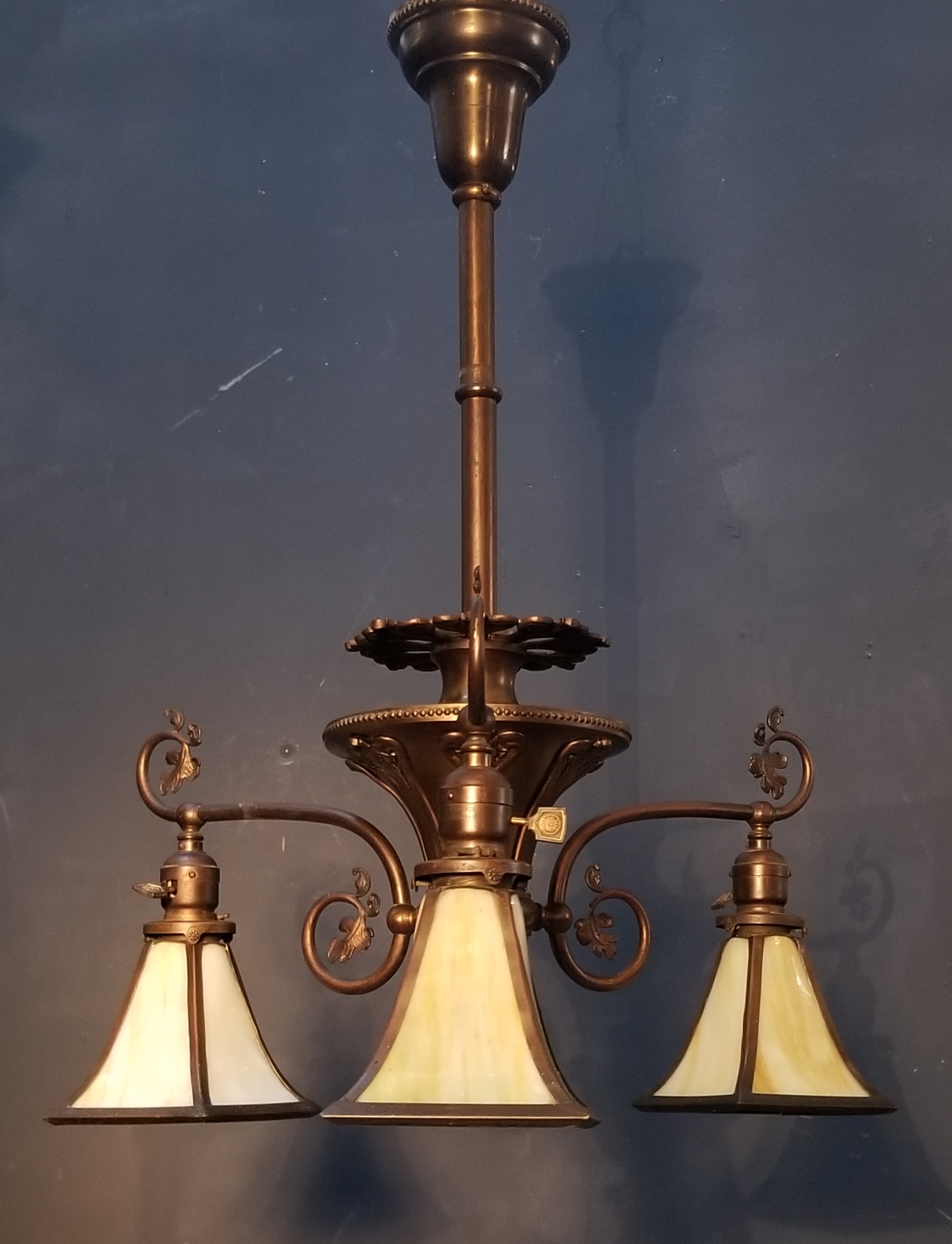 Early electric brass light