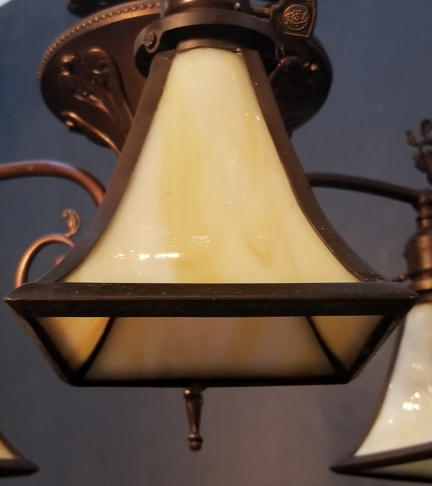 Early electric brass light