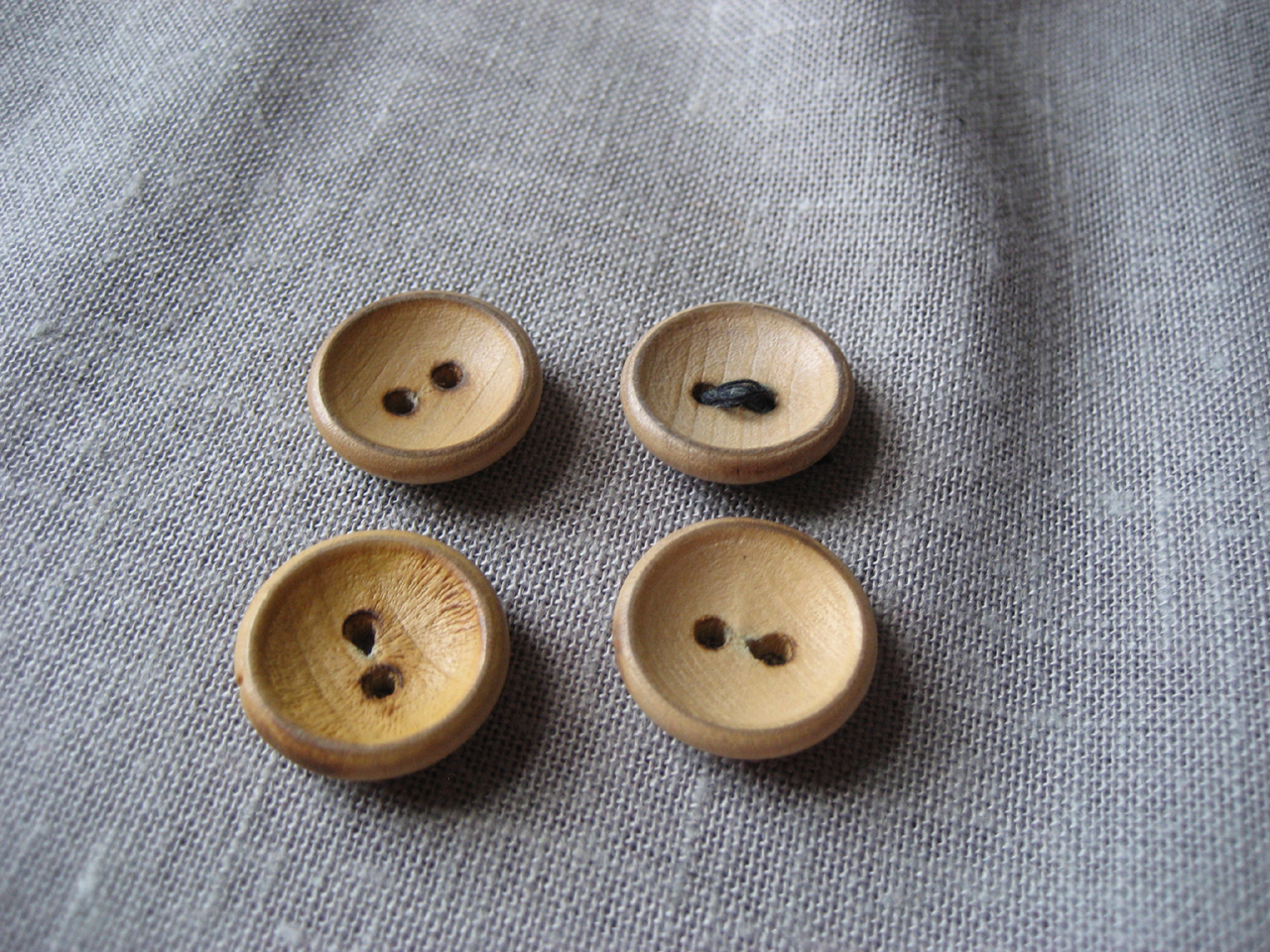 Four Wooden Buttons