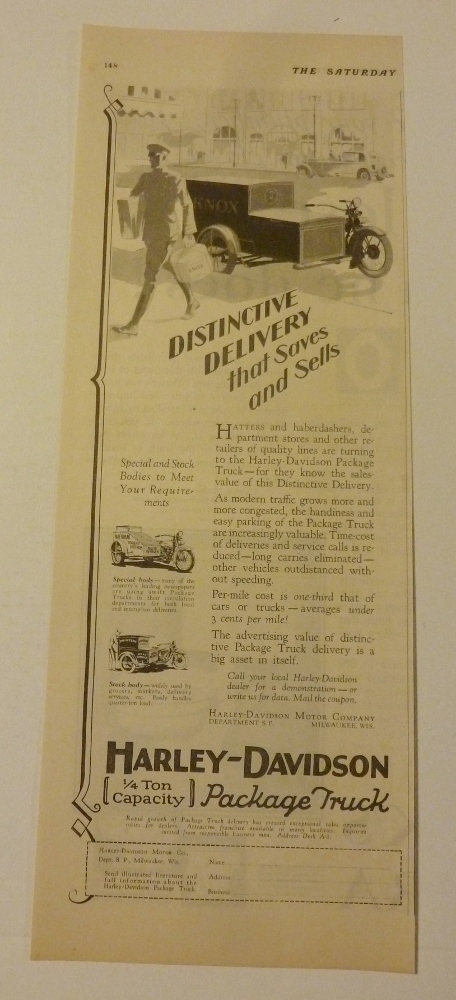 1928 Harley Davidson With Packaging Truck