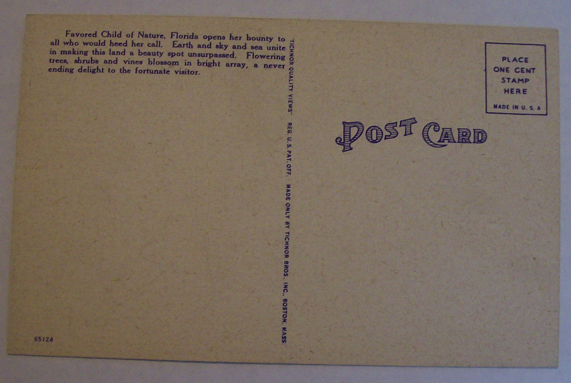 At Rest, At Sunset, Florida Postcard