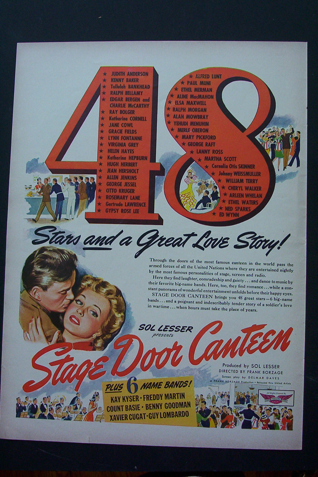 1943 Stage Door Canteen with 48 Stars & Love Story