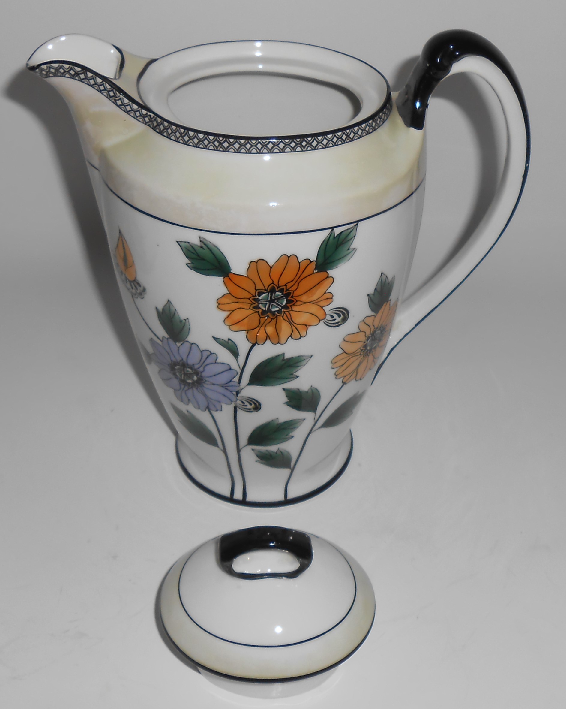 Noritake China Porcelain Floral Lustre Ware Coffeepot