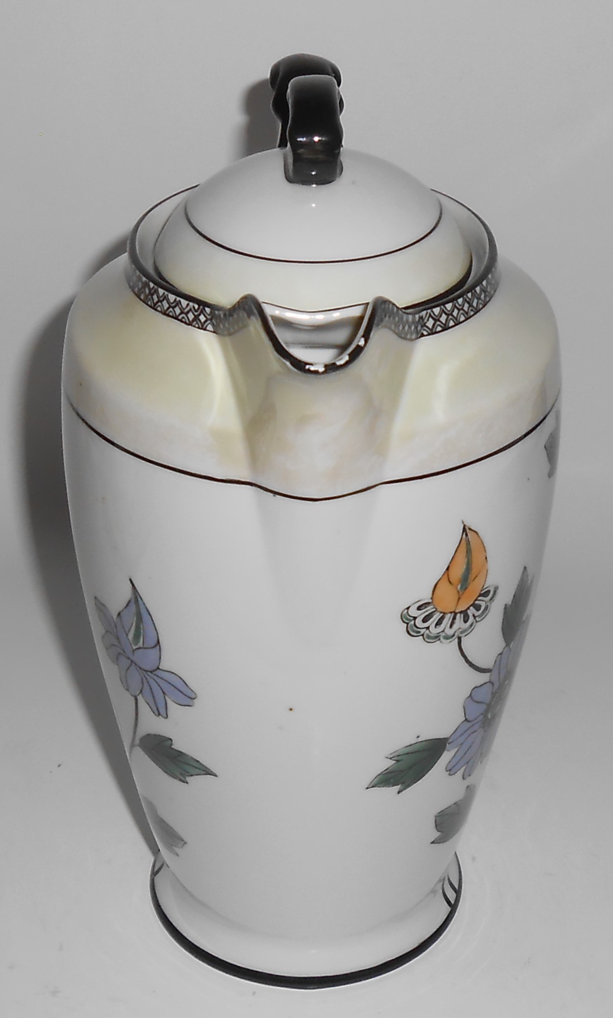 Noritake China Porcelain Floral Lustre Ware Coffeepot