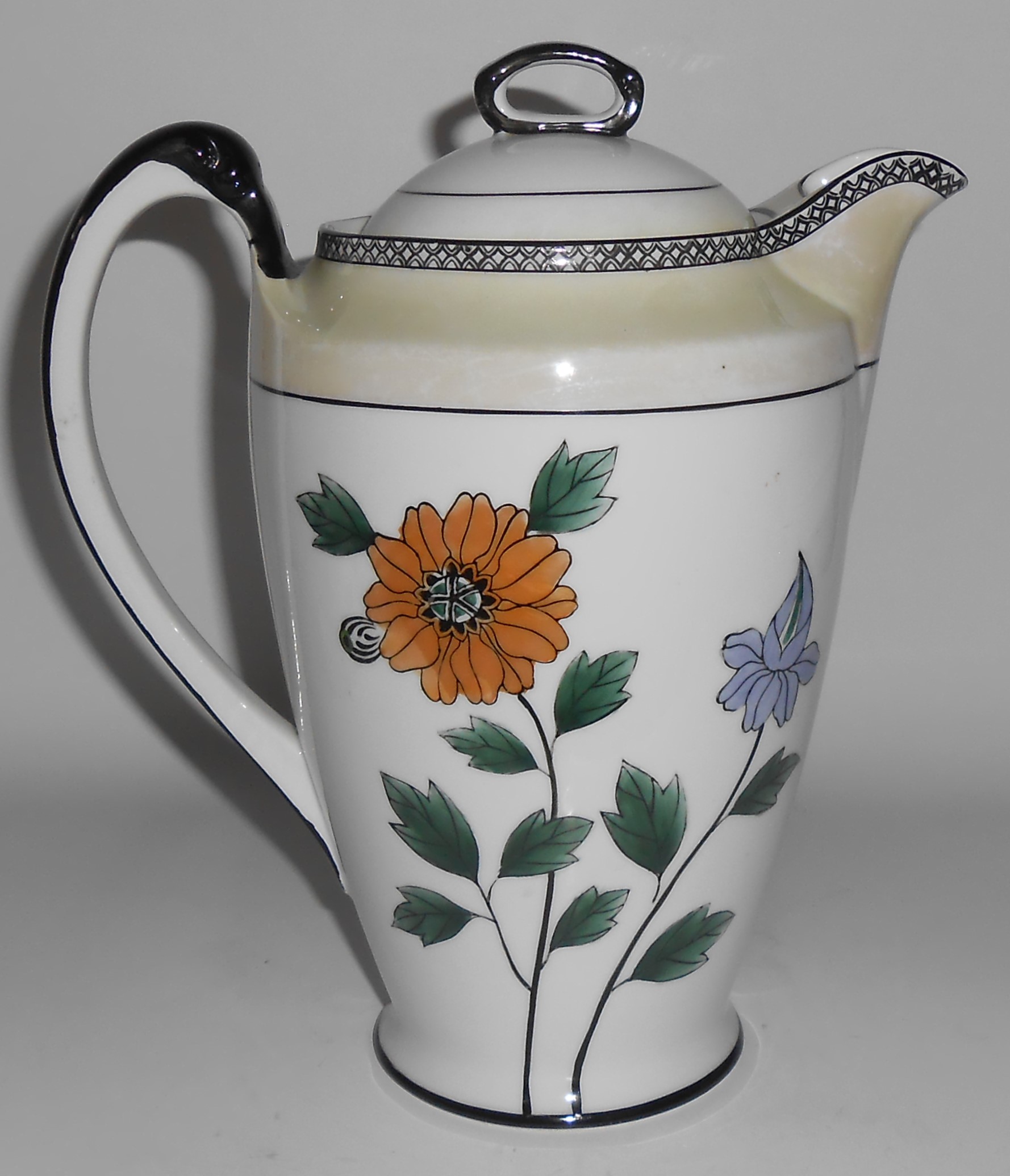 Noritake China Porcelain Floral Lustre Ware Coffeepot