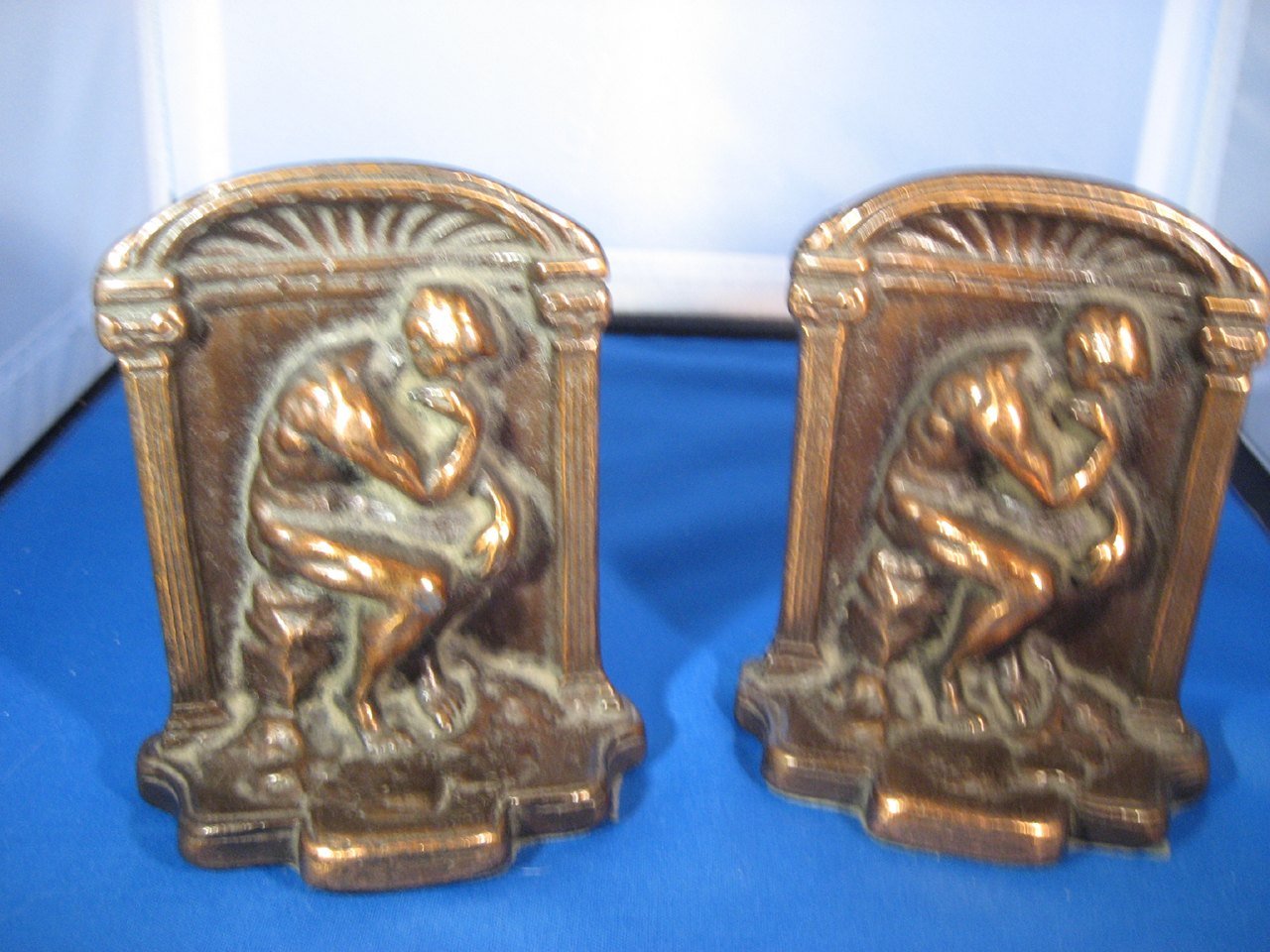 Brass Looking Book Ends