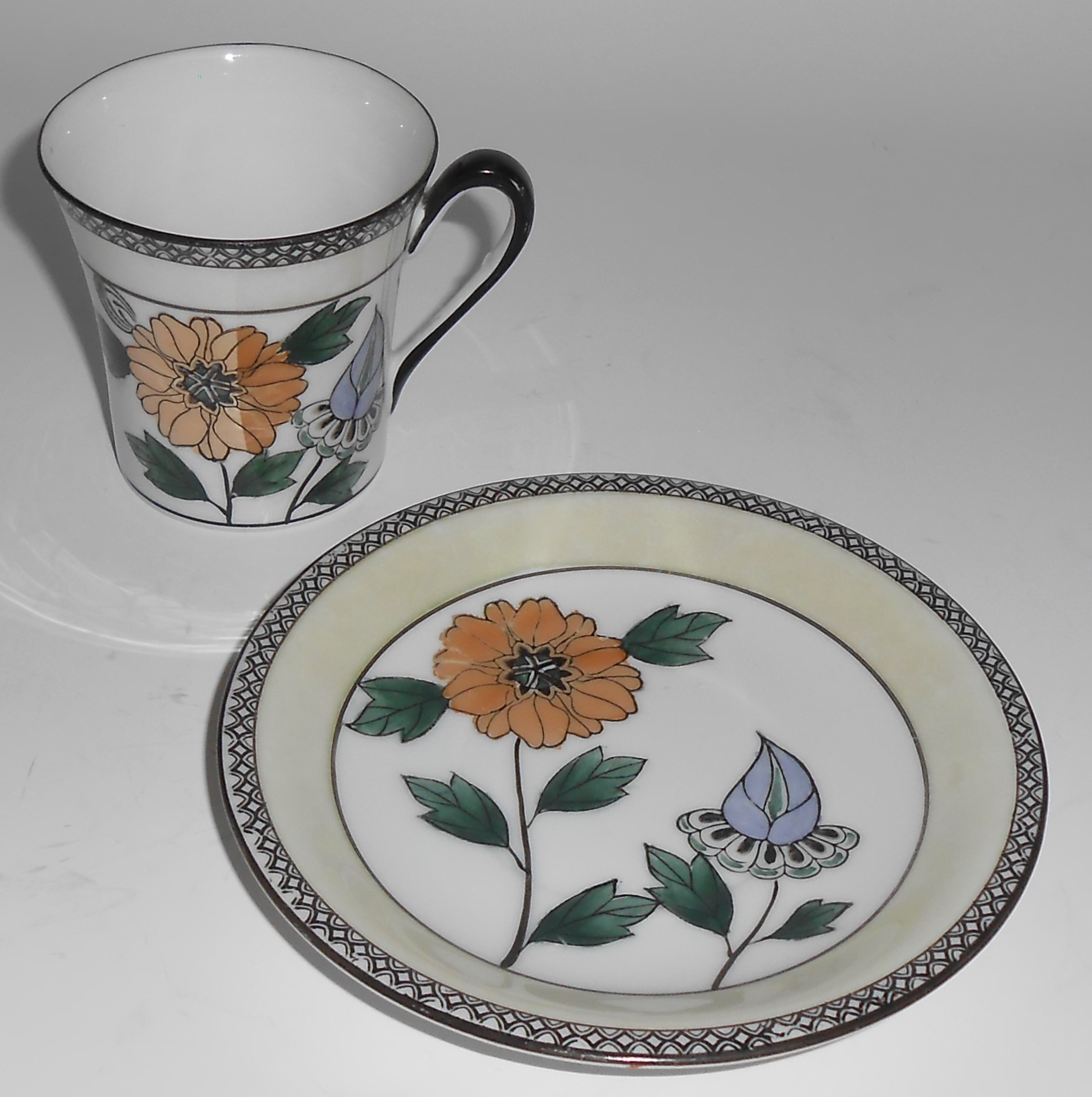 Noritake China Porcelain Floral Lustre Ware Demitasse