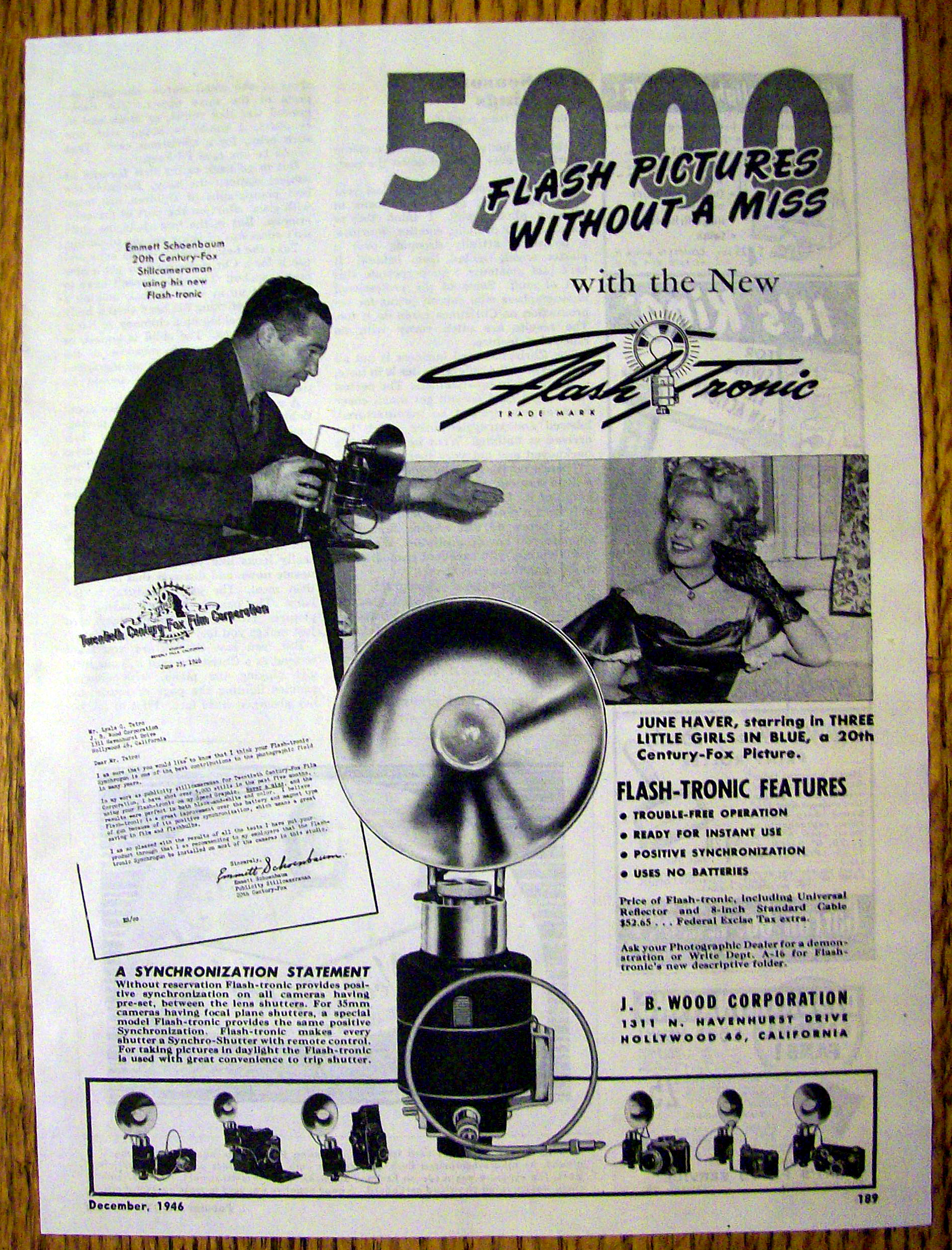 1946 Flash Tronic with June Haver (3 Little Girls)