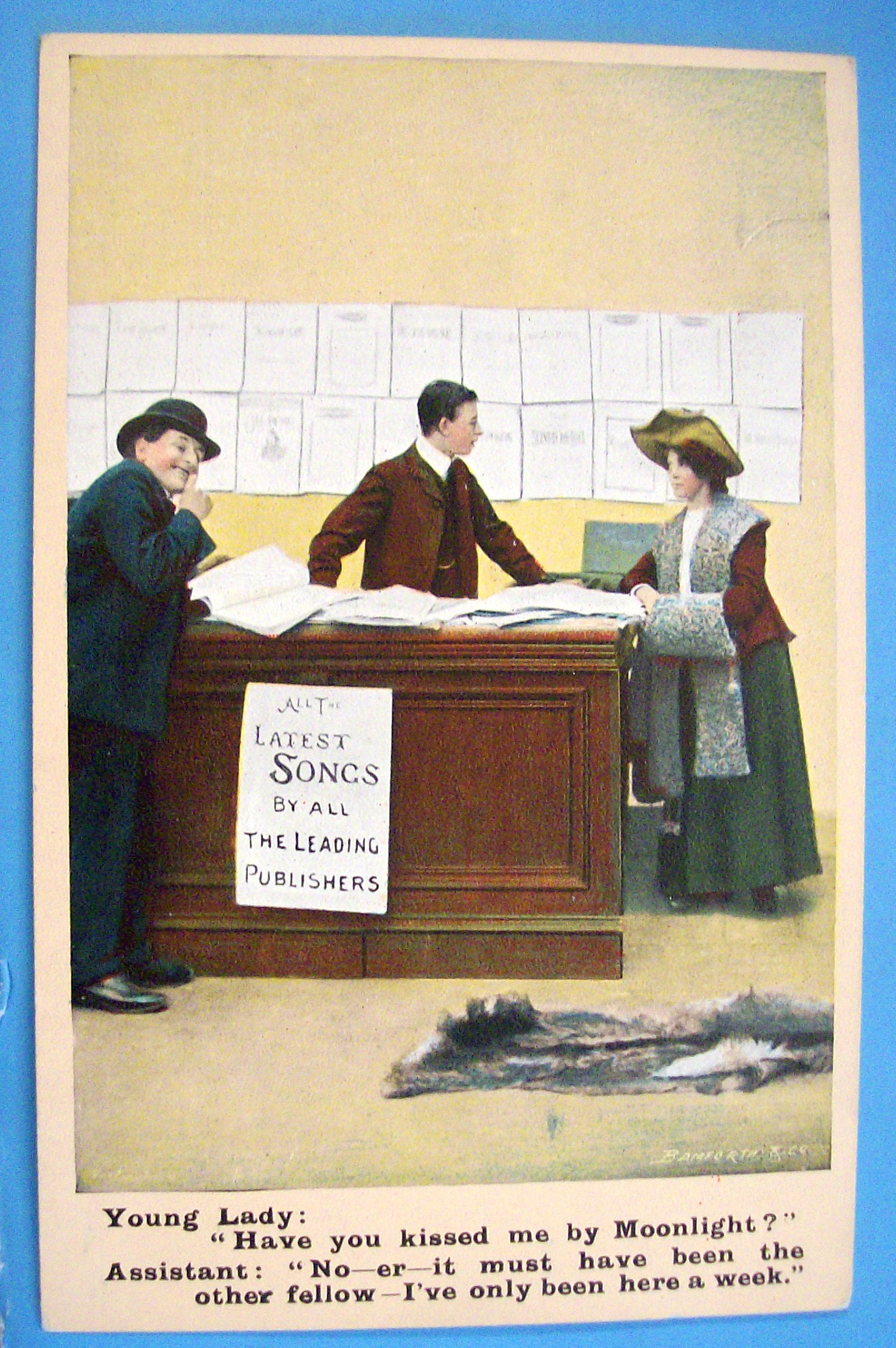 All The Latest Songs Postcard By Bamforth & Company