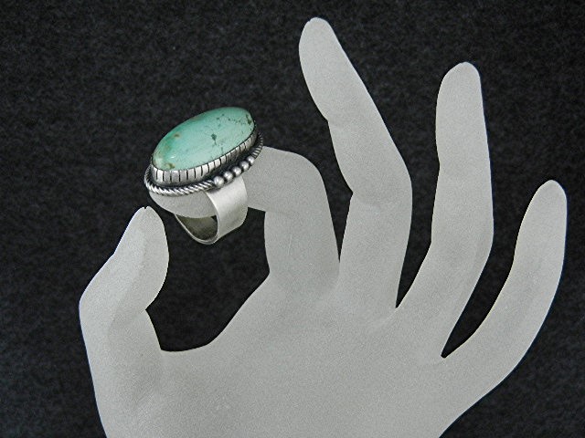 Navajo Sterling Silver Turquoise Ring  D. Livingston